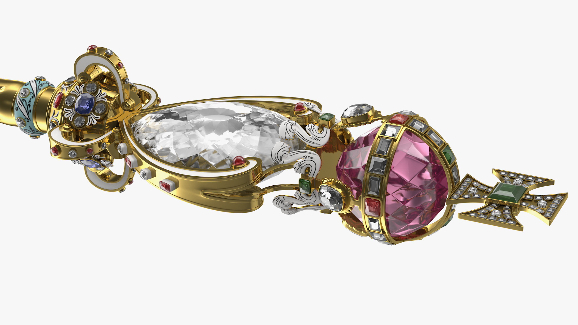 3D The Sovereigns Sceptre with Cross model