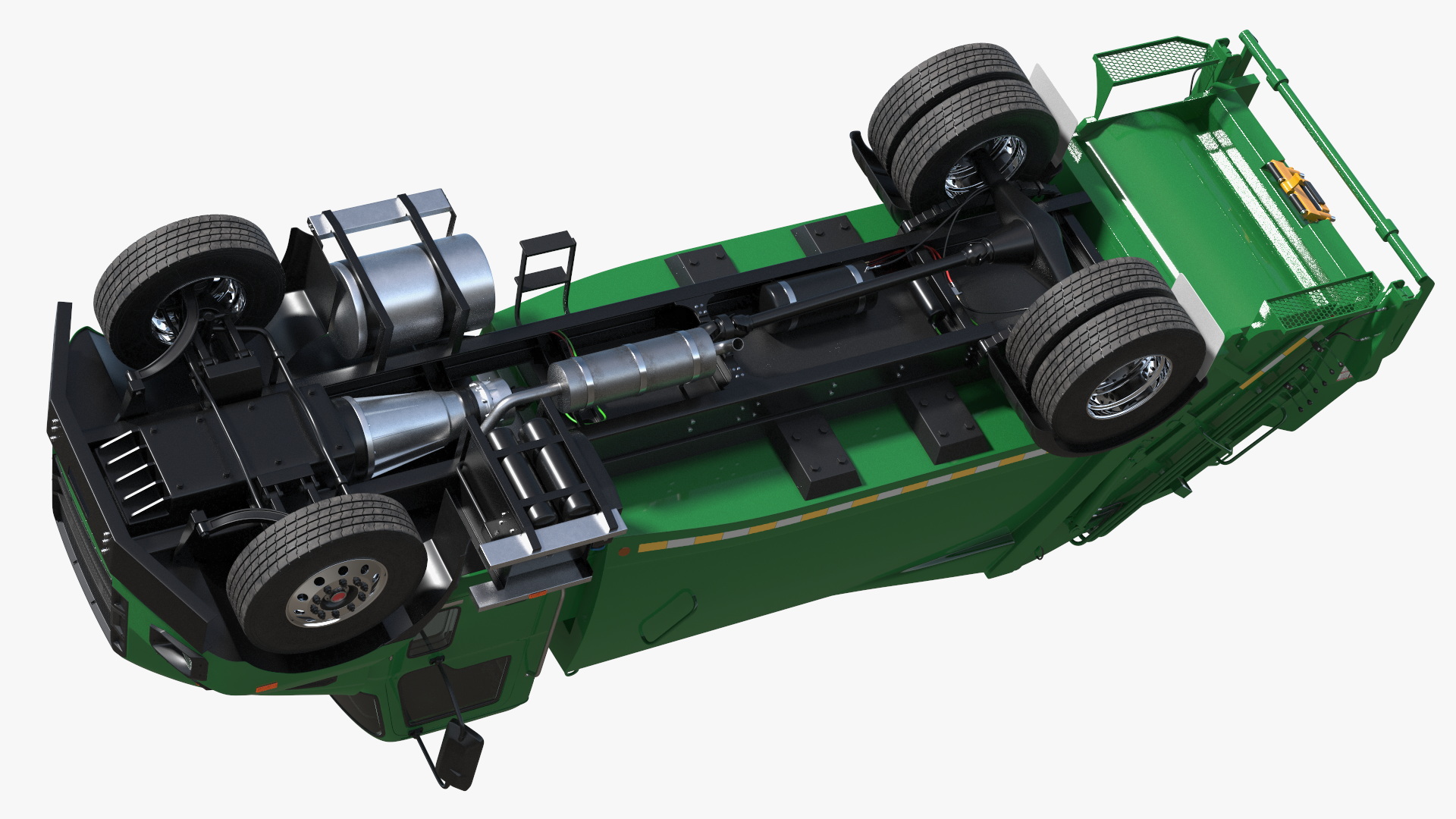 3D Medium-Duty Garbage Truck Rigged for Cinema 4D