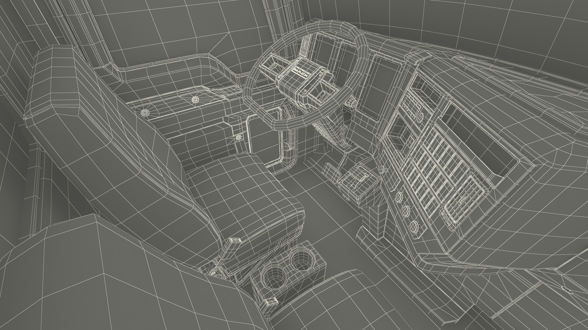3D Medium-Duty Garbage Truck Rigged for Cinema 4D