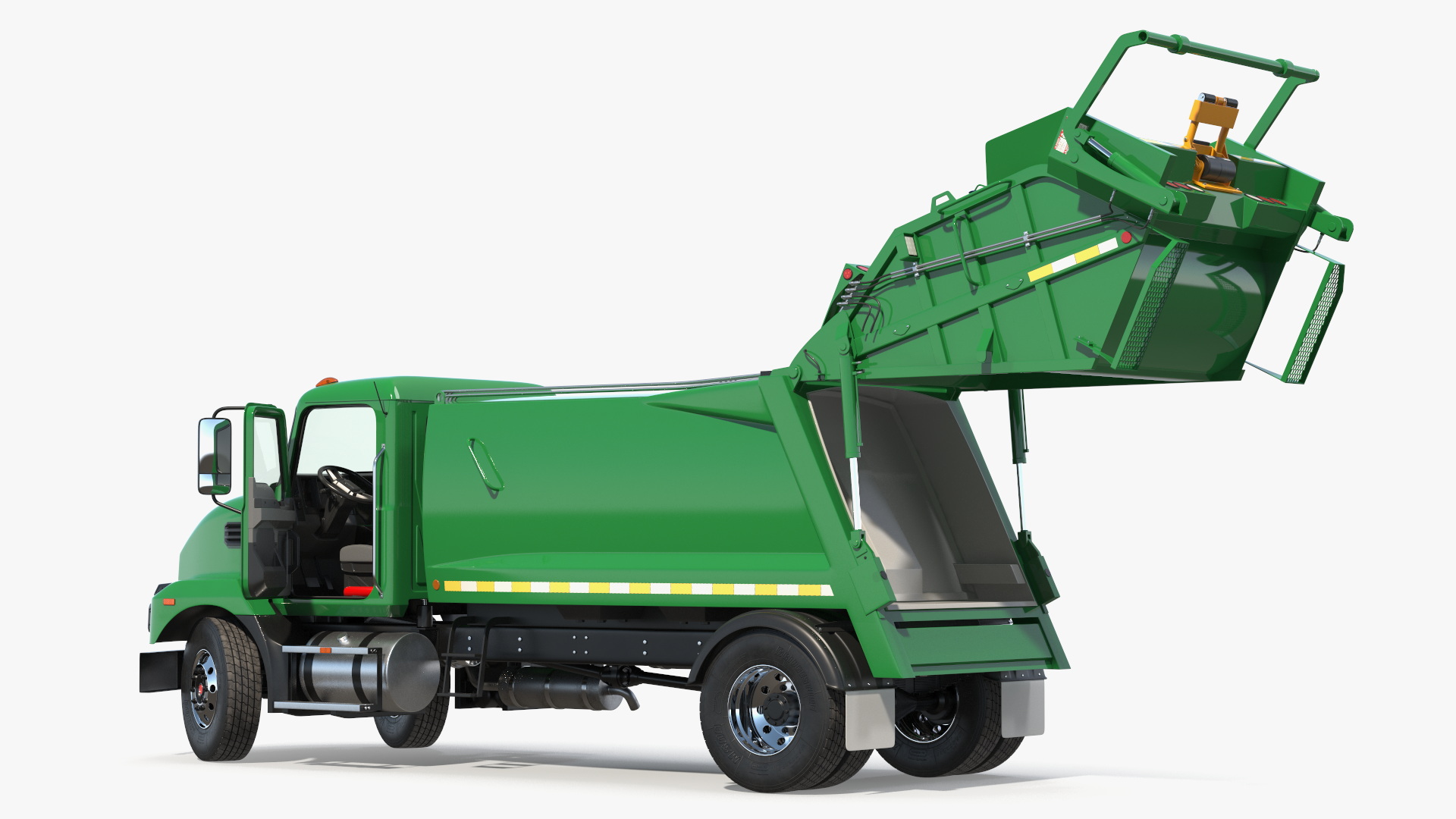 3D Medium-Duty Garbage Truck Rigged for Cinema 4D