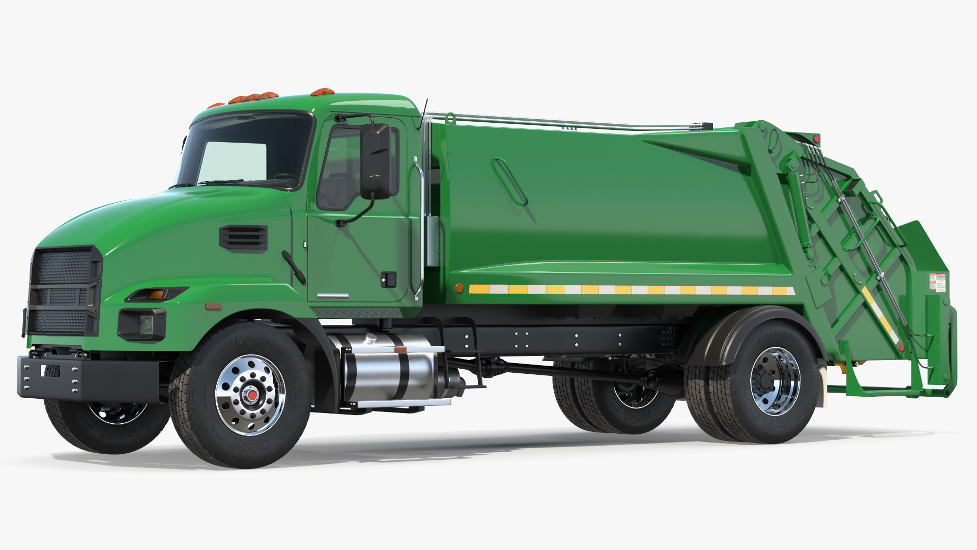 3D Medium-Duty Garbage Truck Rigged for Cinema 4D