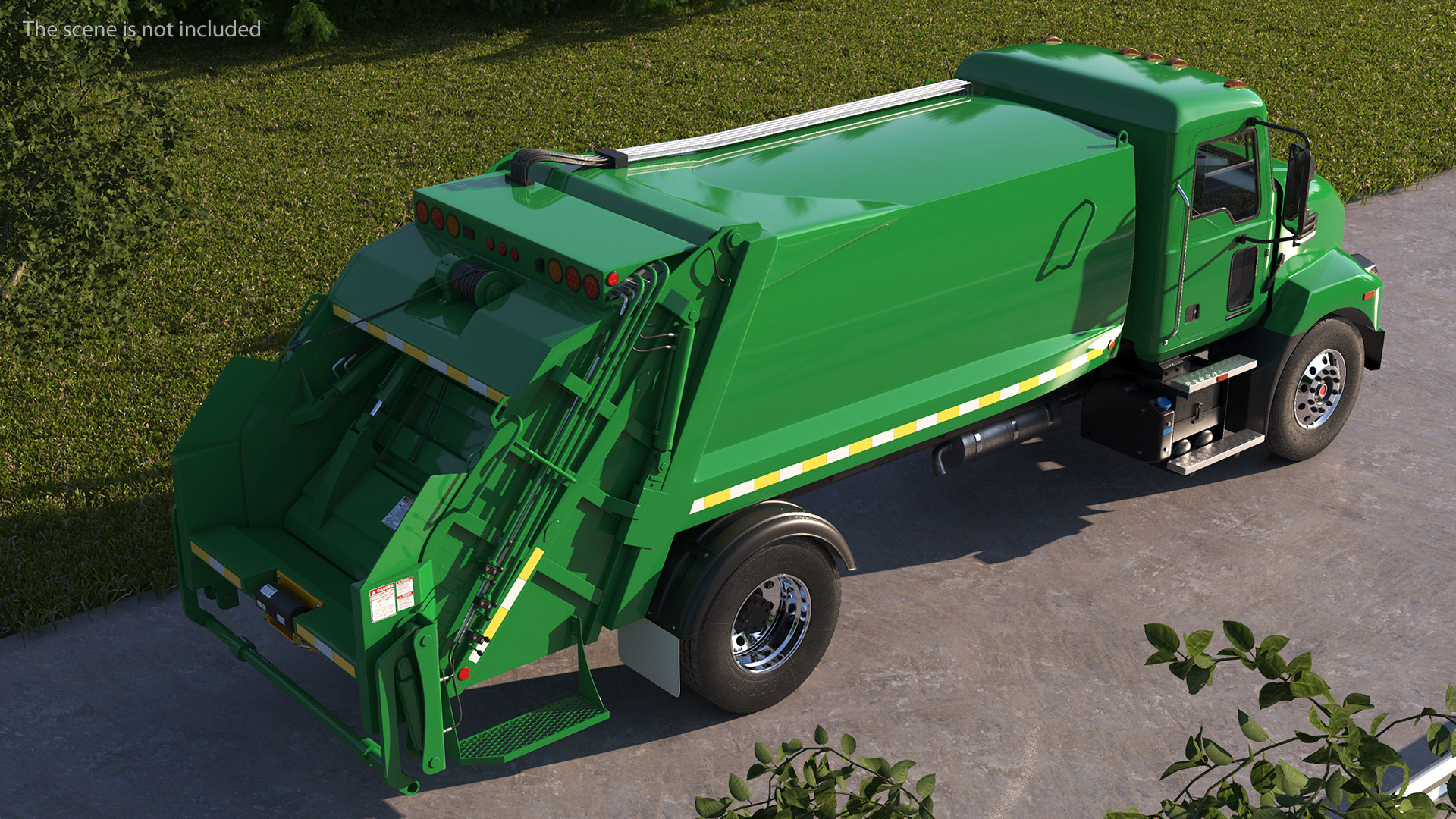 3D Medium-Duty Garbage Truck Rigged for Cinema 4D