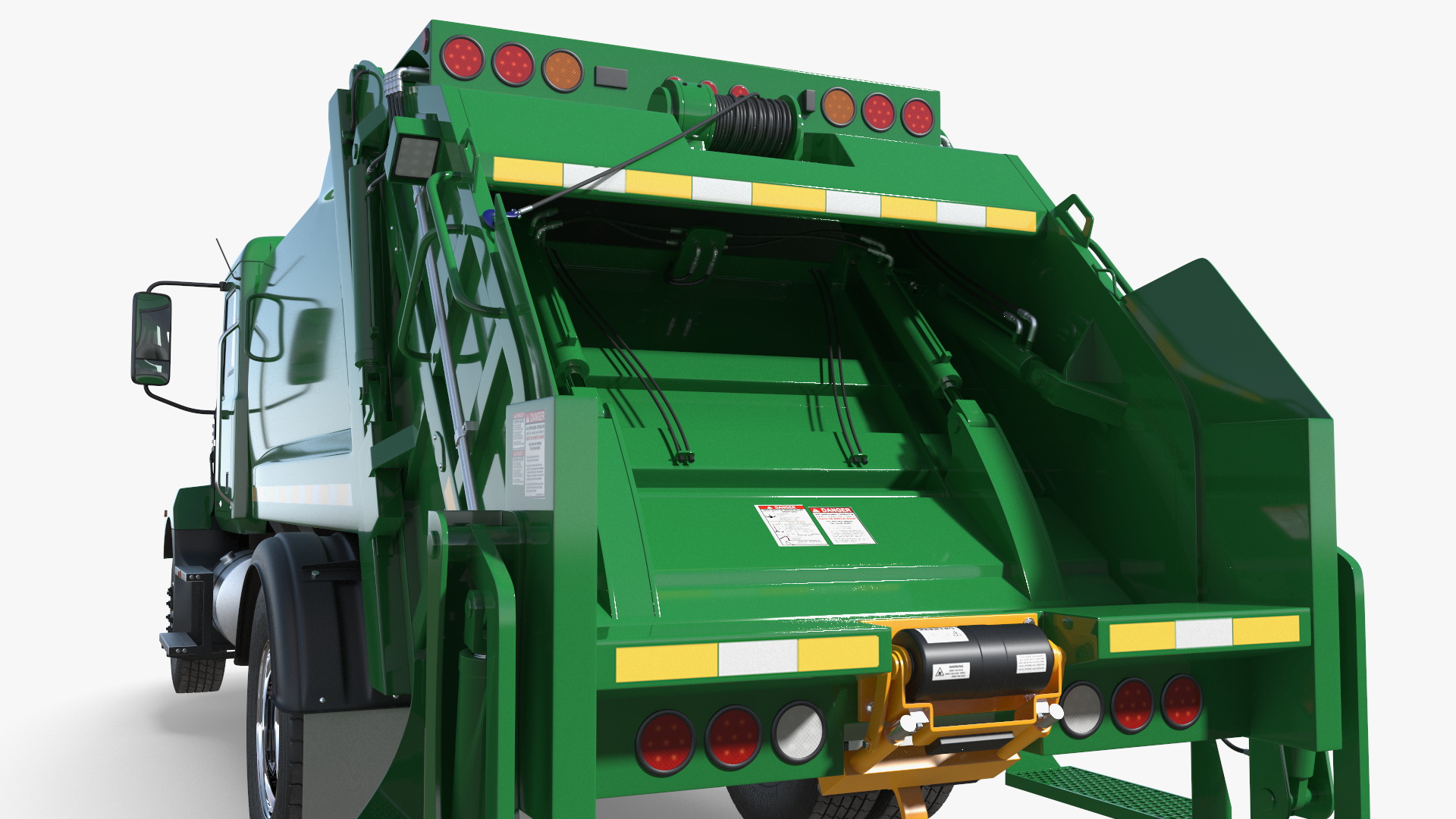 3D Medium-Duty Garbage Truck Rigged for Cinema 4D