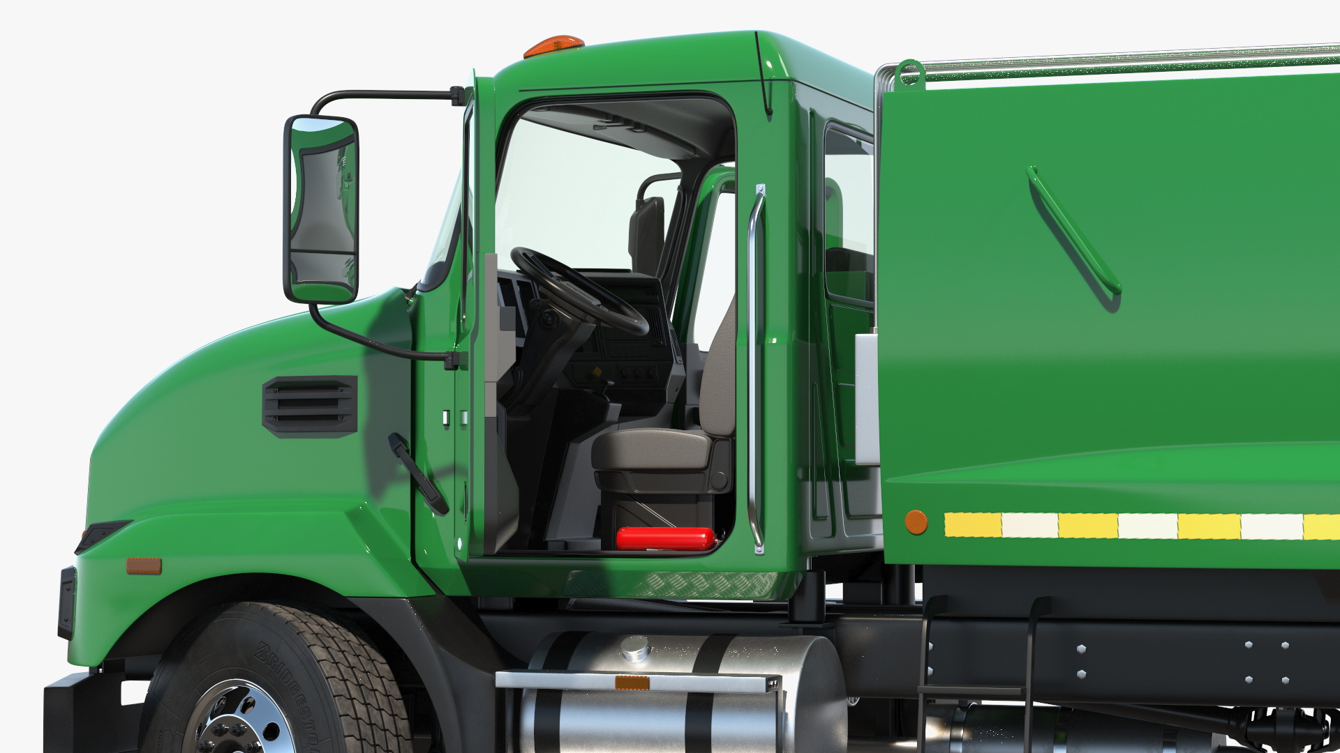 3D Medium-Duty Garbage Truck Rigged for Cinema 4D