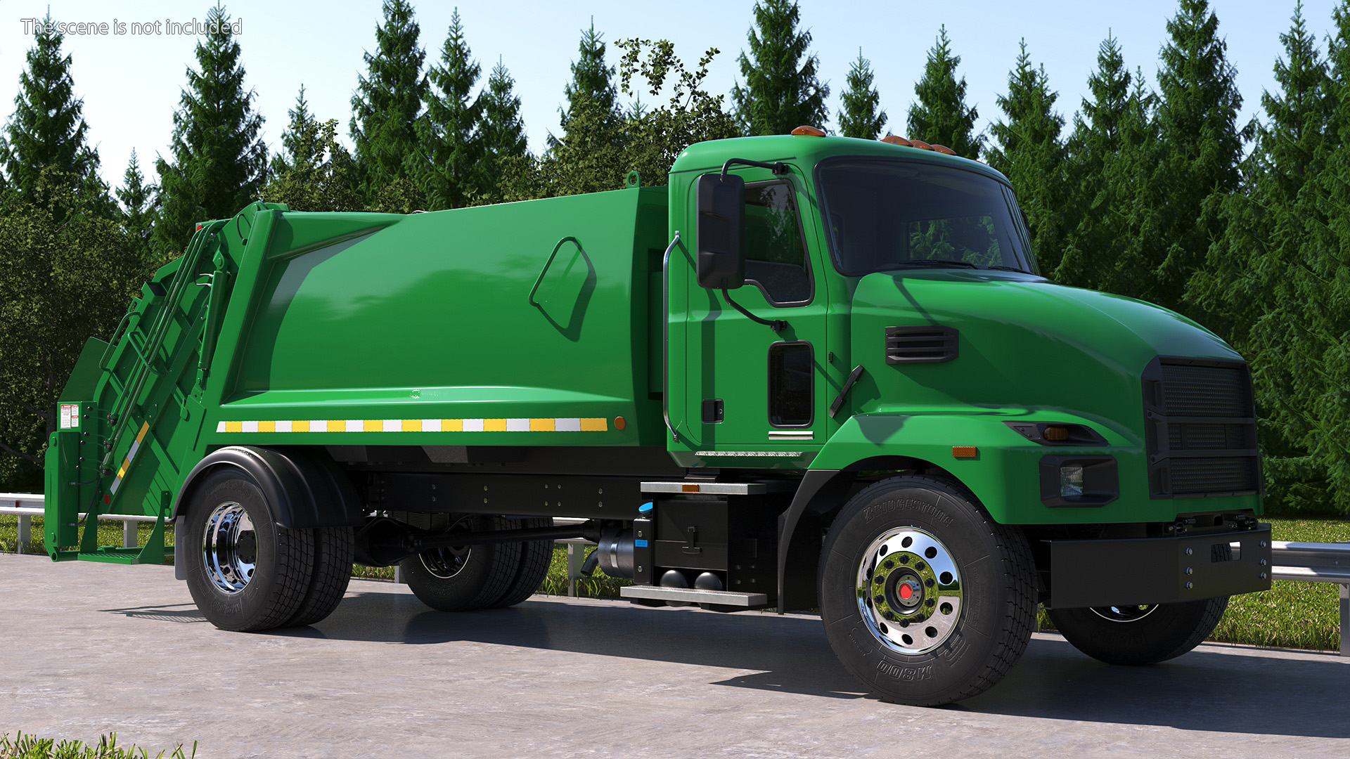 3D Medium-Duty Garbage Truck Rigged for Cinema 4D