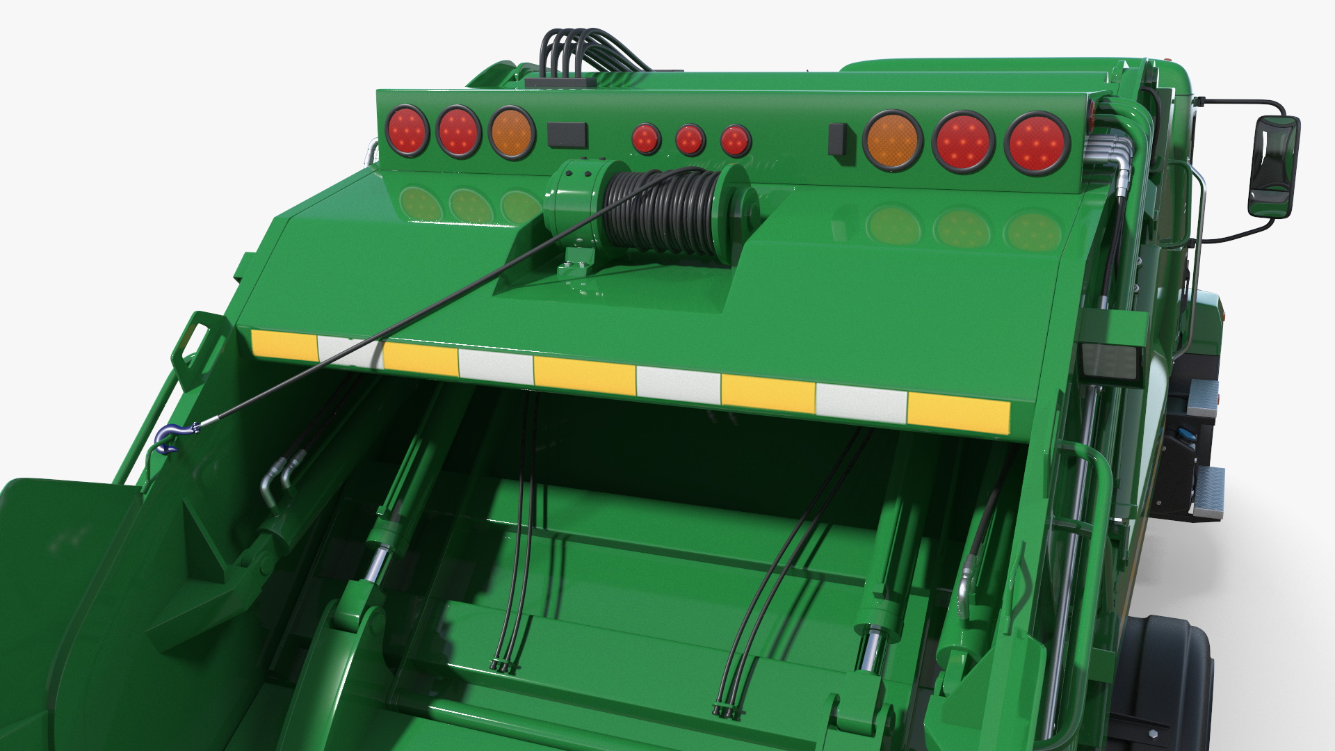 3D Medium-Duty Garbage Truck Rigged for Cinema 4D