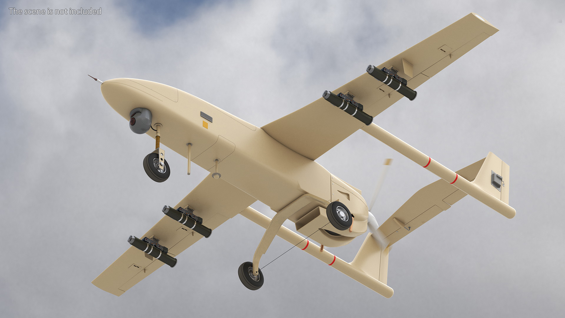 3D Brown UAV without Markings