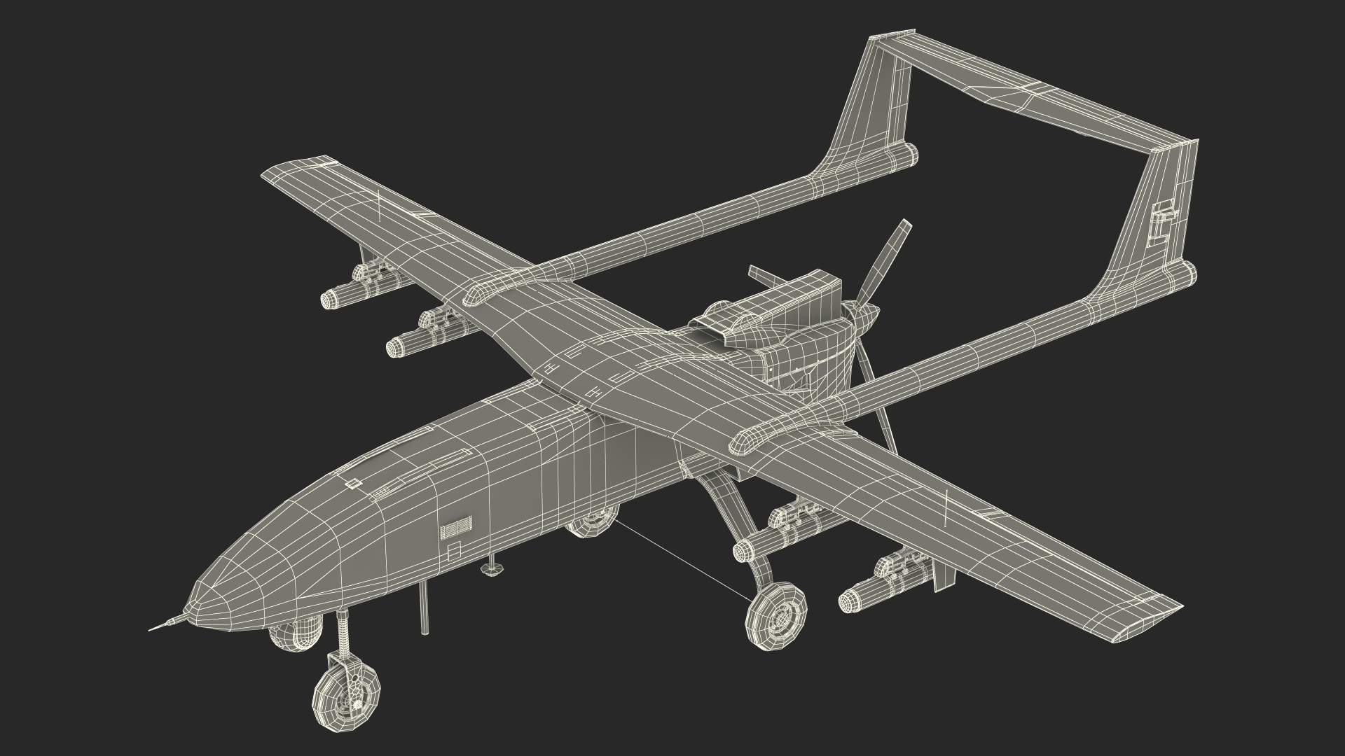 3D Brown UAV without Markings