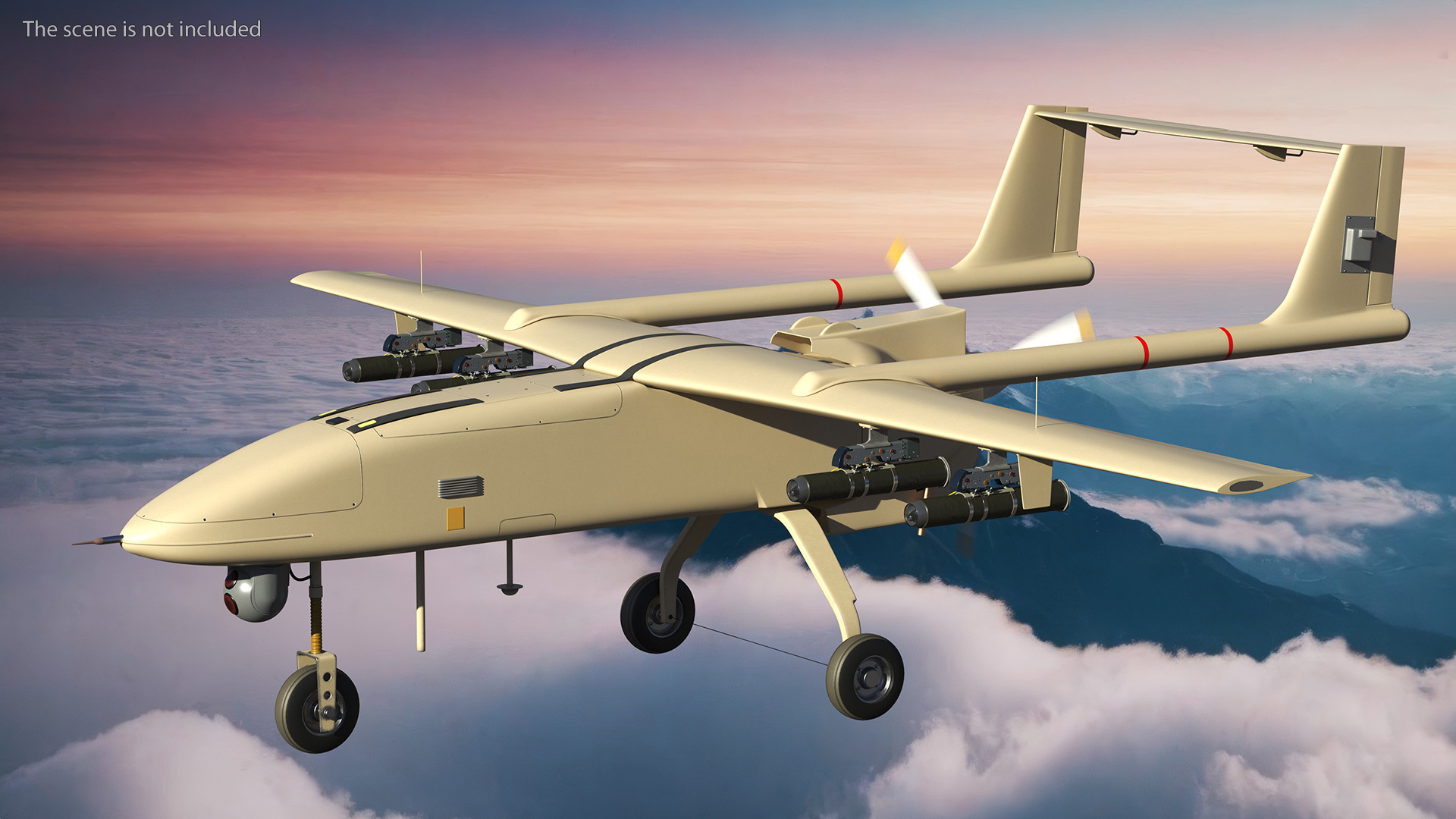 3D Brown UAV without Markings