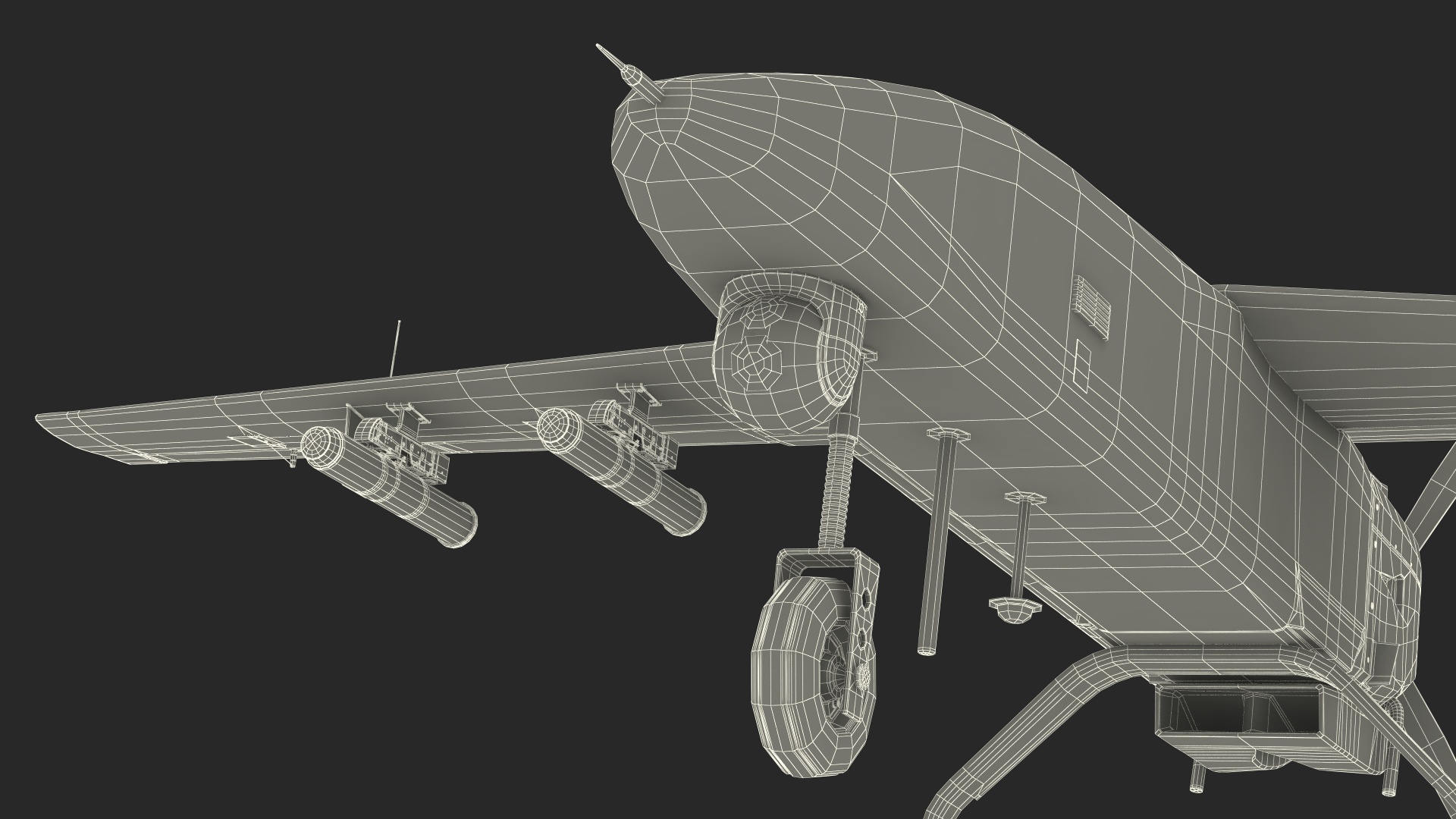 3D Brown UAV without Markings