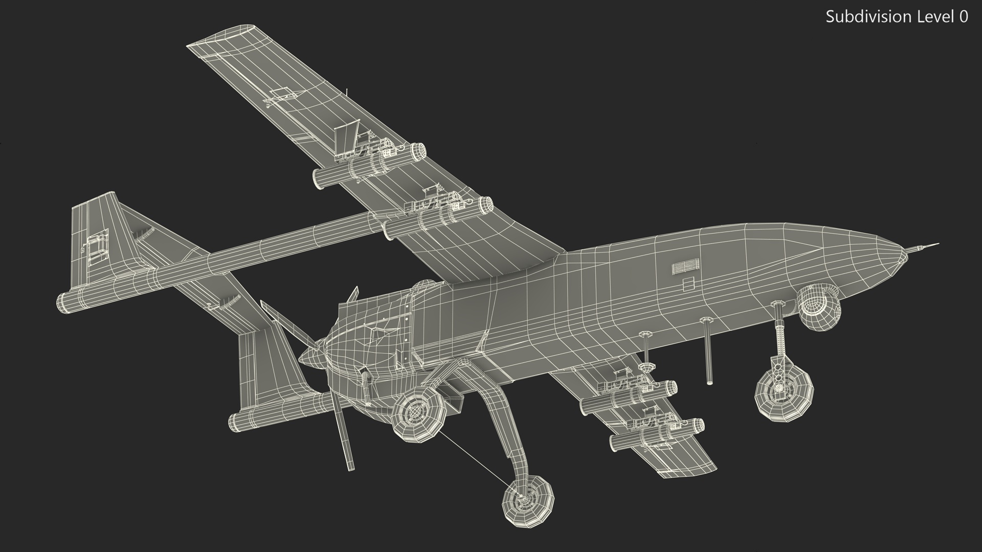 3D Brown UAV without Markings