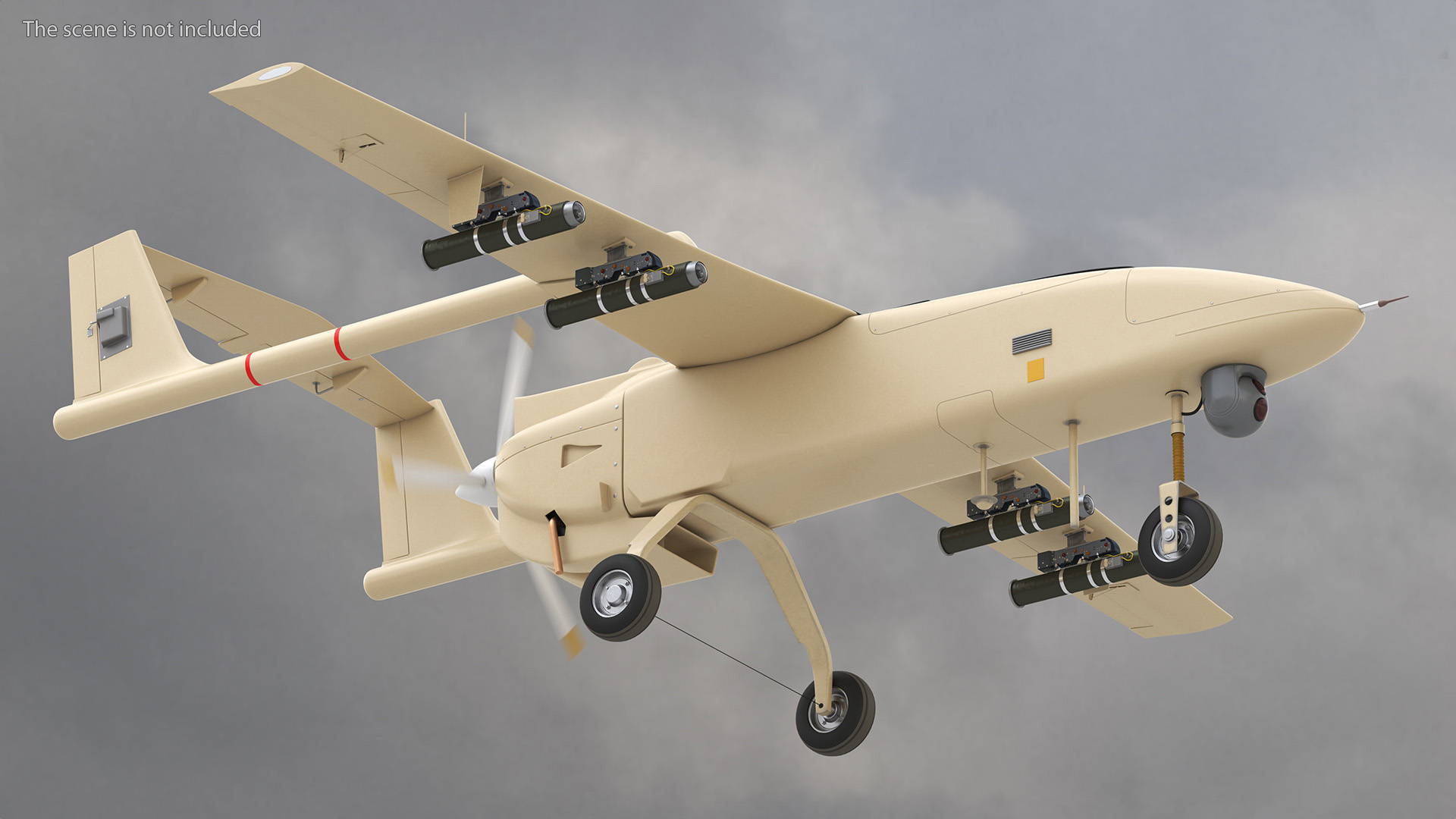 3D Brown UAV without Markings