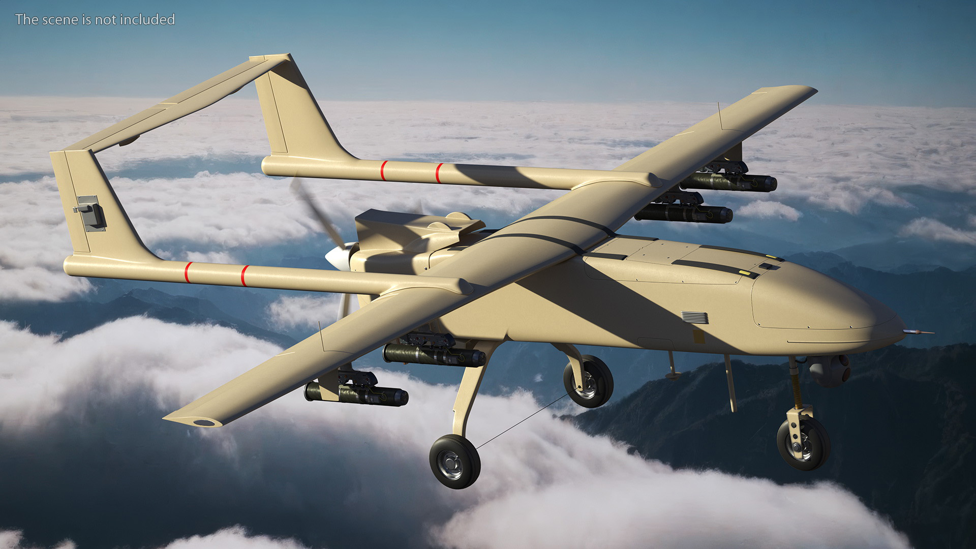 3D Brown UAV without Markings
