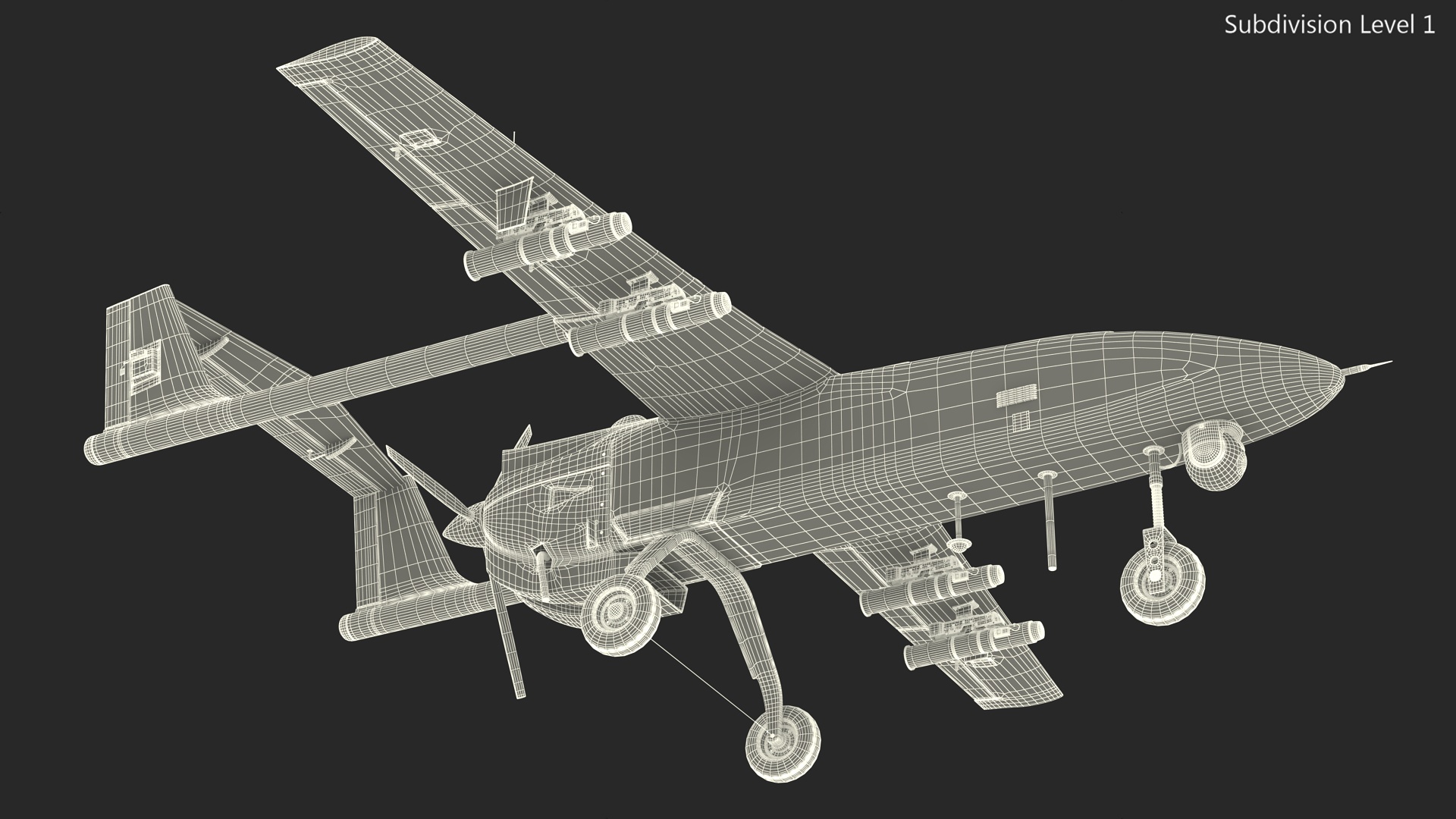 3D Brown UAV without Markings