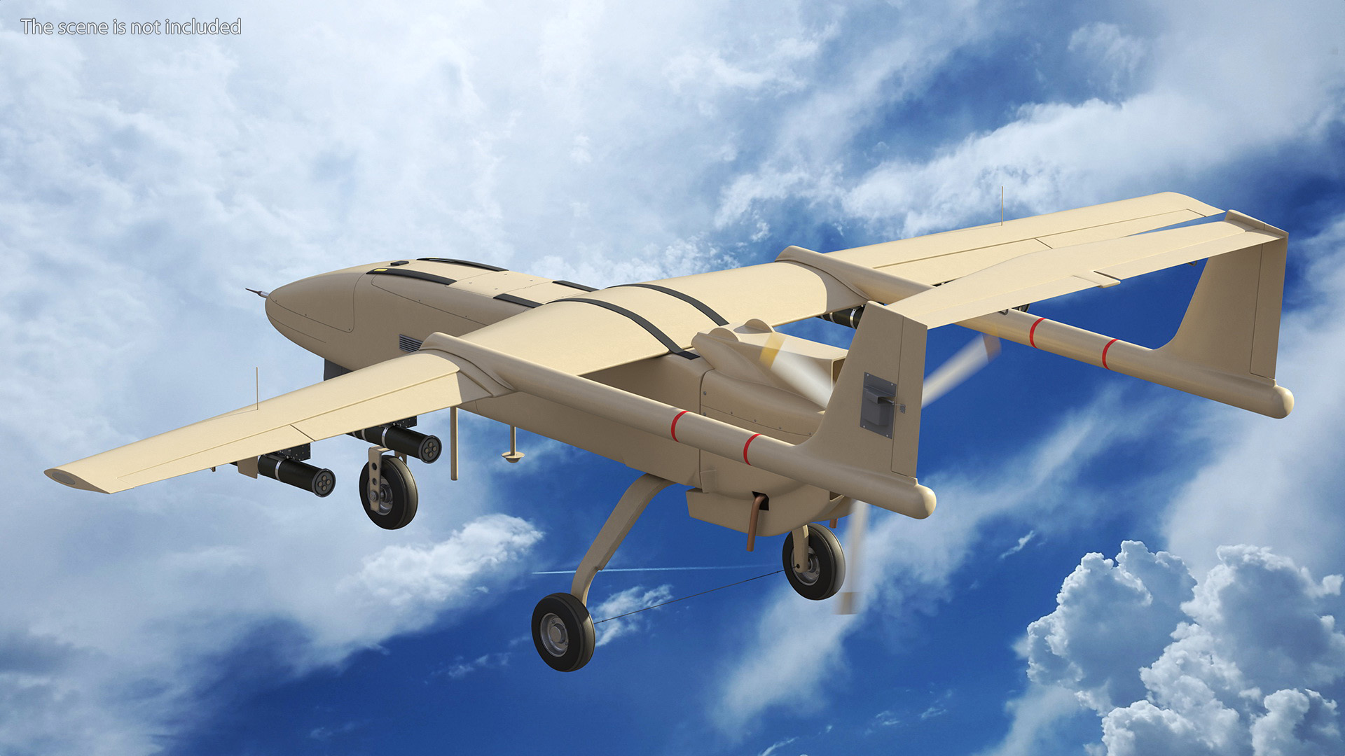 3D Brown UAV without Markings
