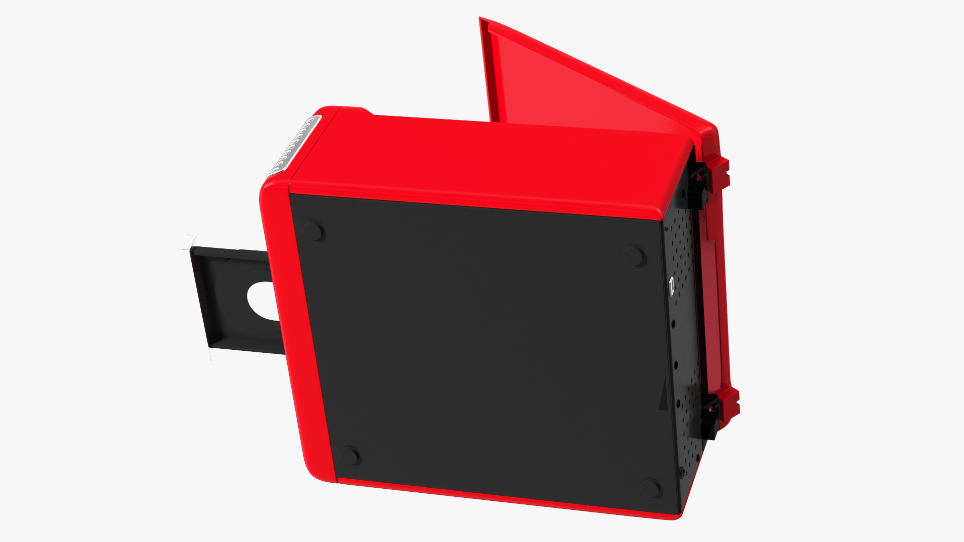 Red Retro Turntable 3D model