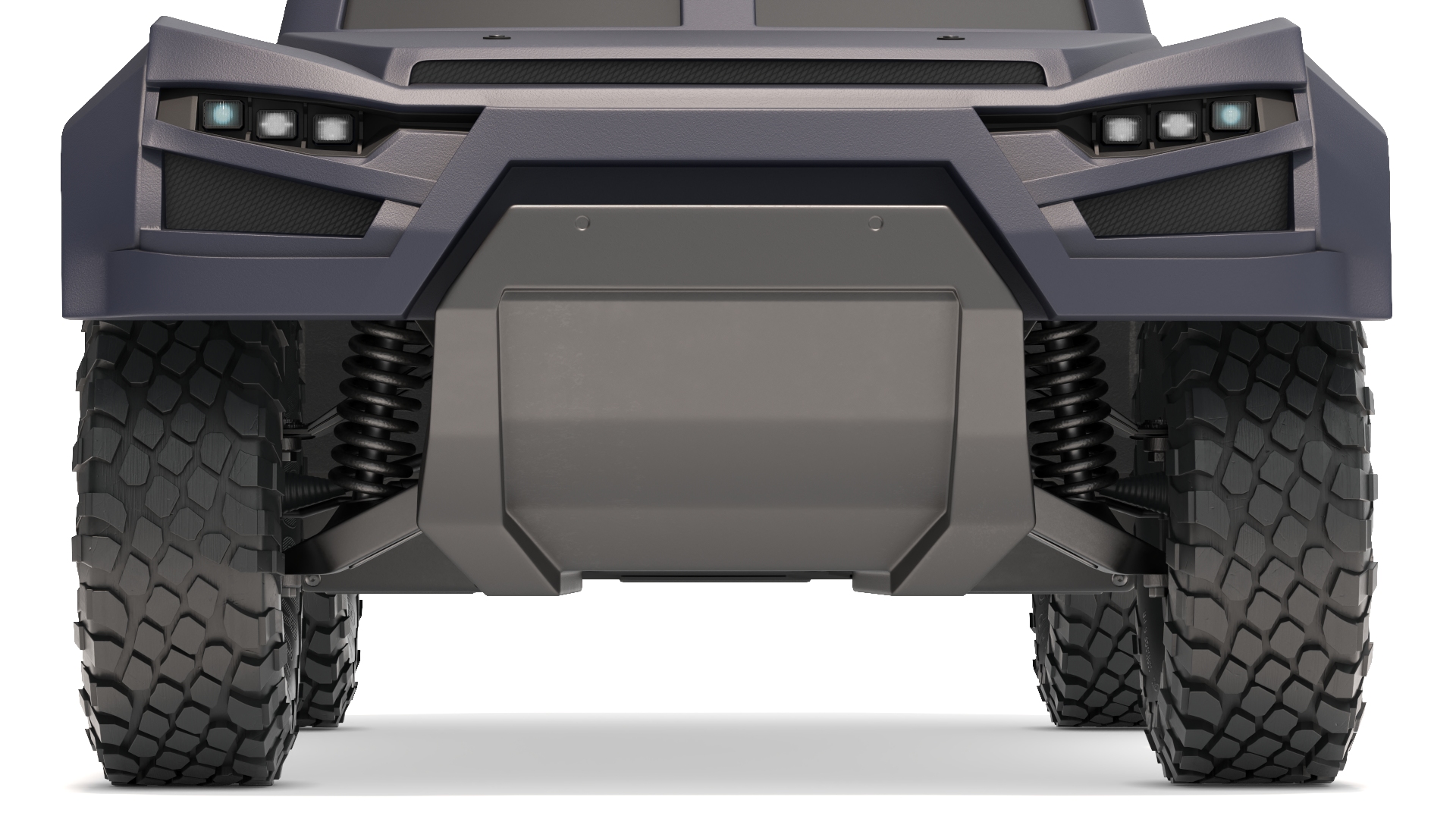 3D Armored Ground Interceptor Car with Raised Gun Turret model
