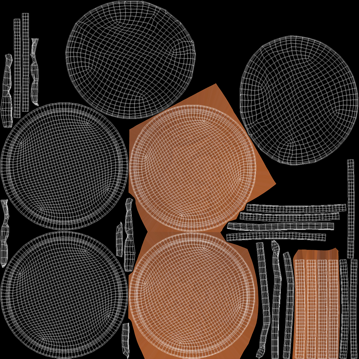 Chocolate Coin with Opened Gold Foil Wrapper 3D model