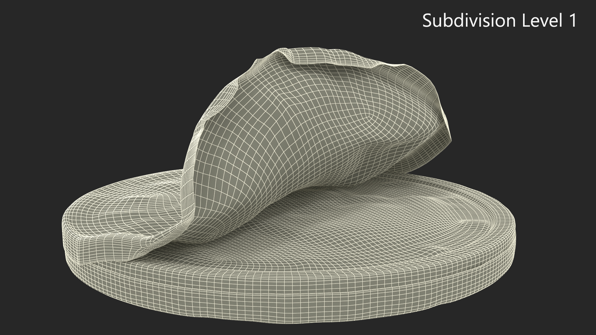 Chocolate Coin with Opened Gold Foil Wrapper 3D model