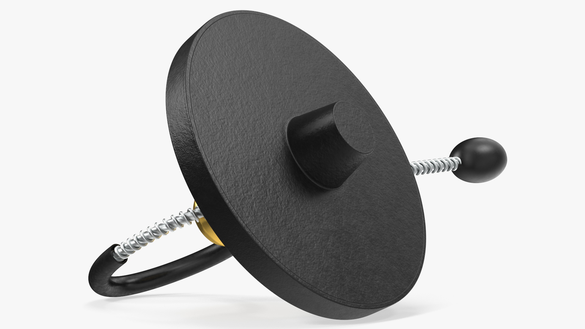 Bottle Anti Theft Tag with Metal Cable Black 3D model