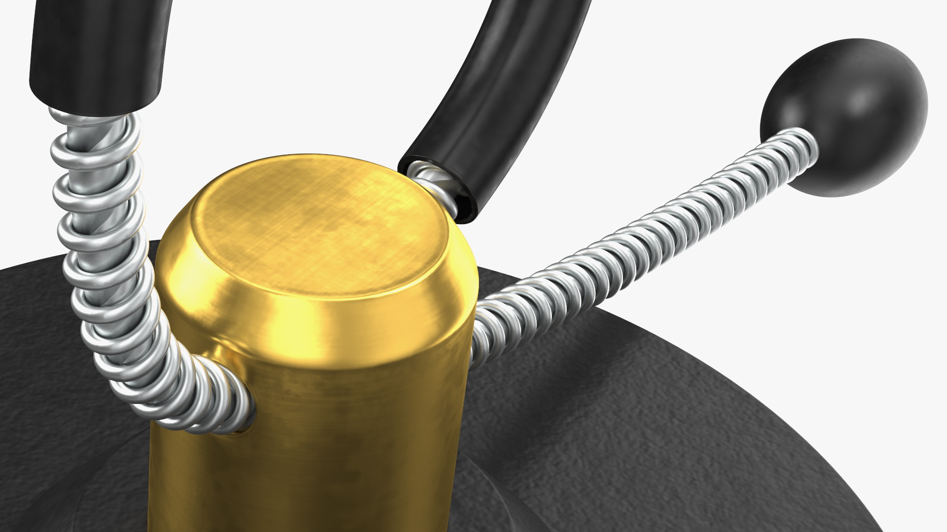Bottle Anti Theft Tag with Metal Cable Black 3D model