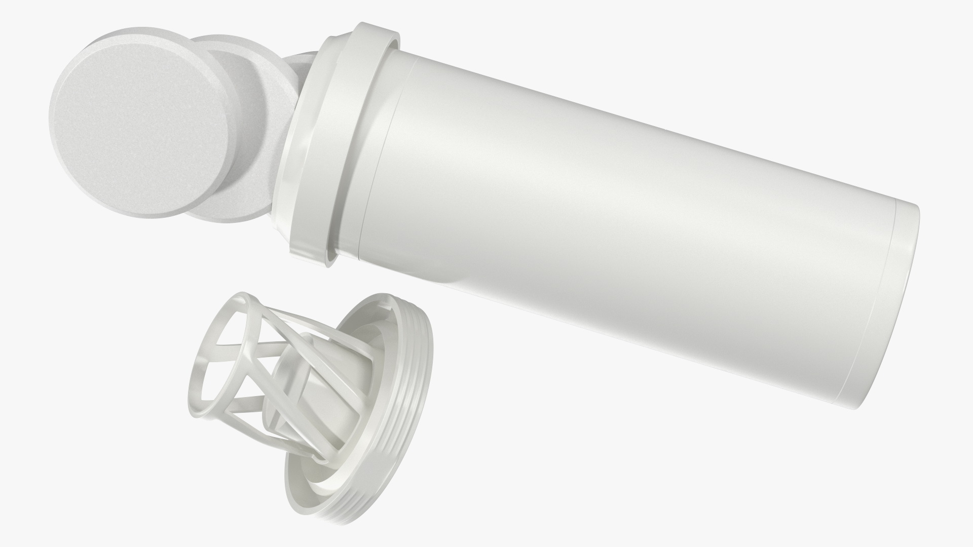 3D model Effervescent Tablet Package 10 Tabs Open
