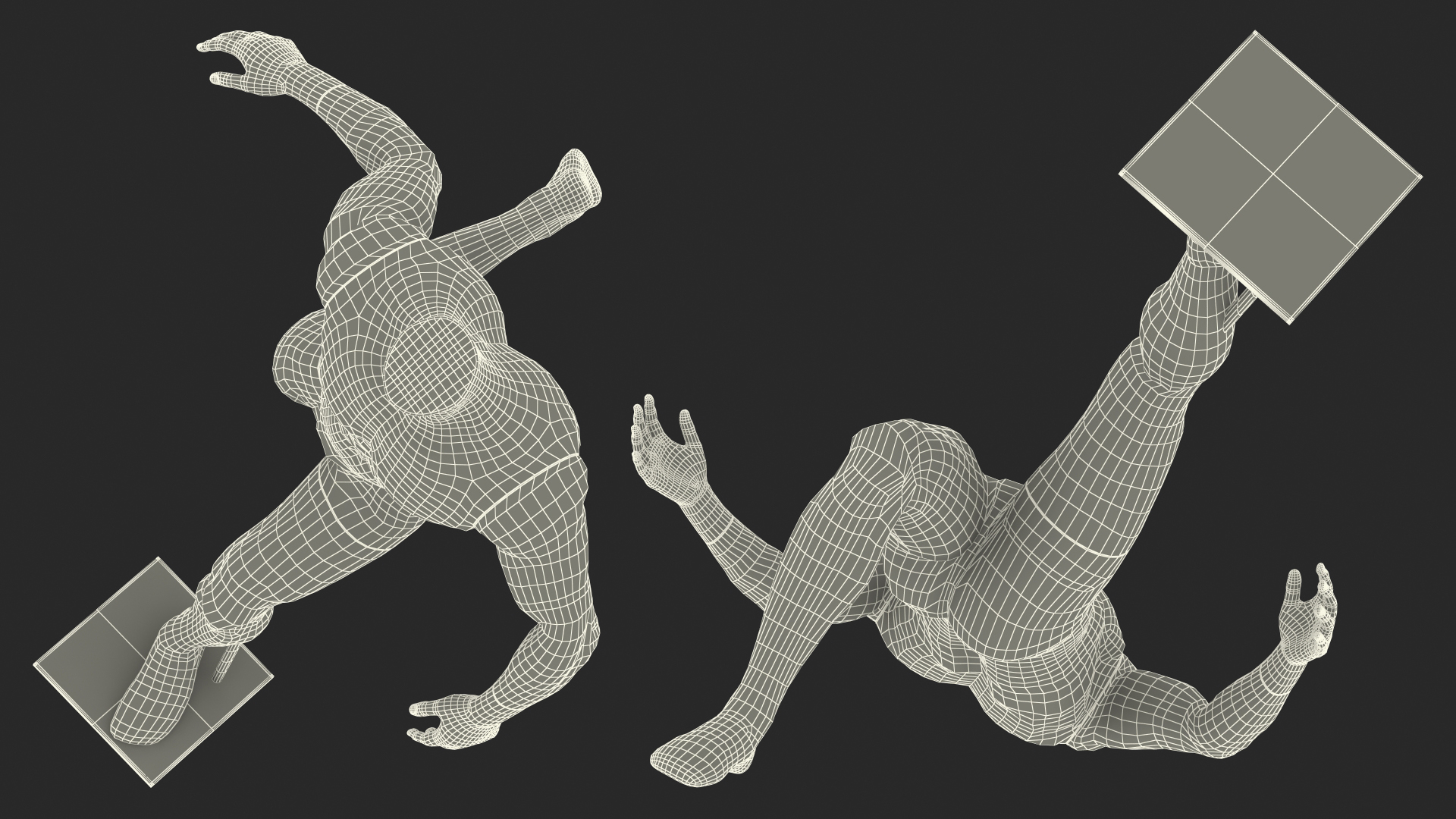 3D Male Sports Mannequin Playing Basketball Black