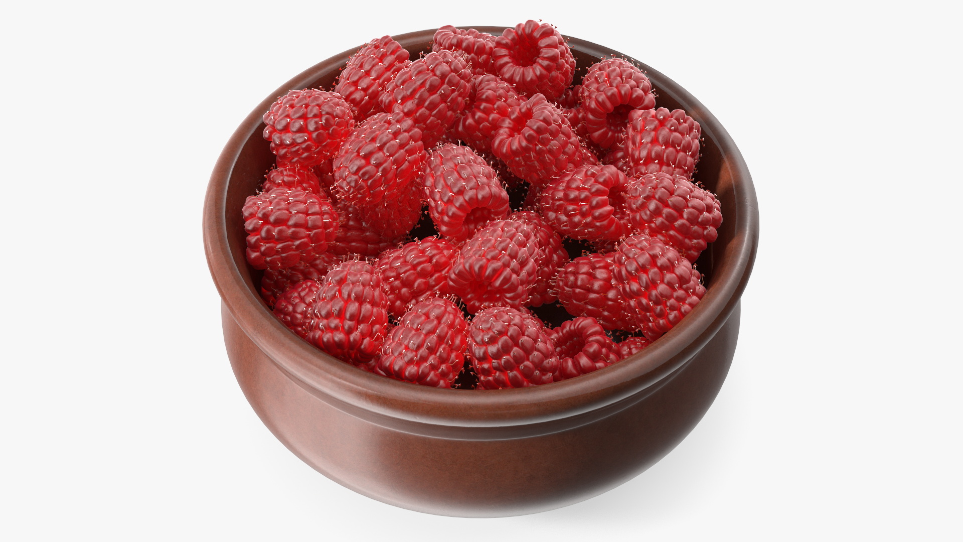 Raspberries in Bowl 3D model
