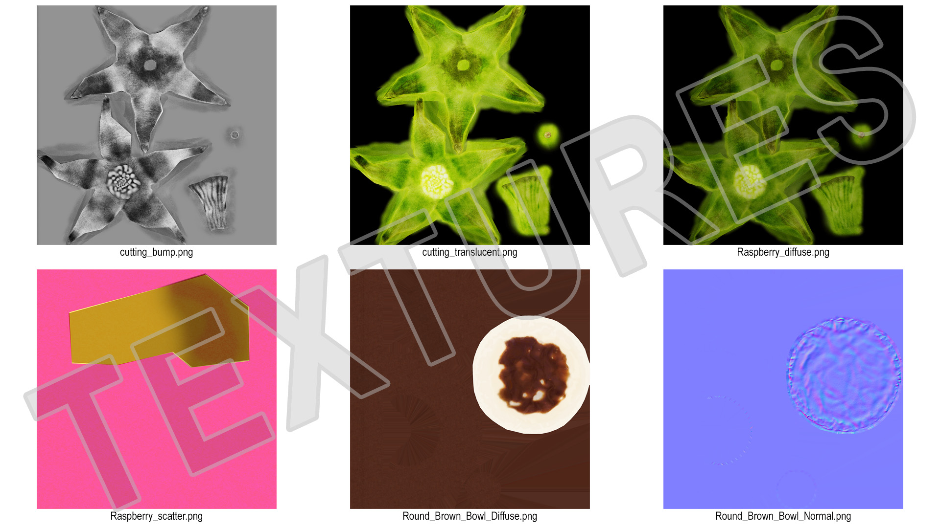 Raspberries in Bowl 3D model