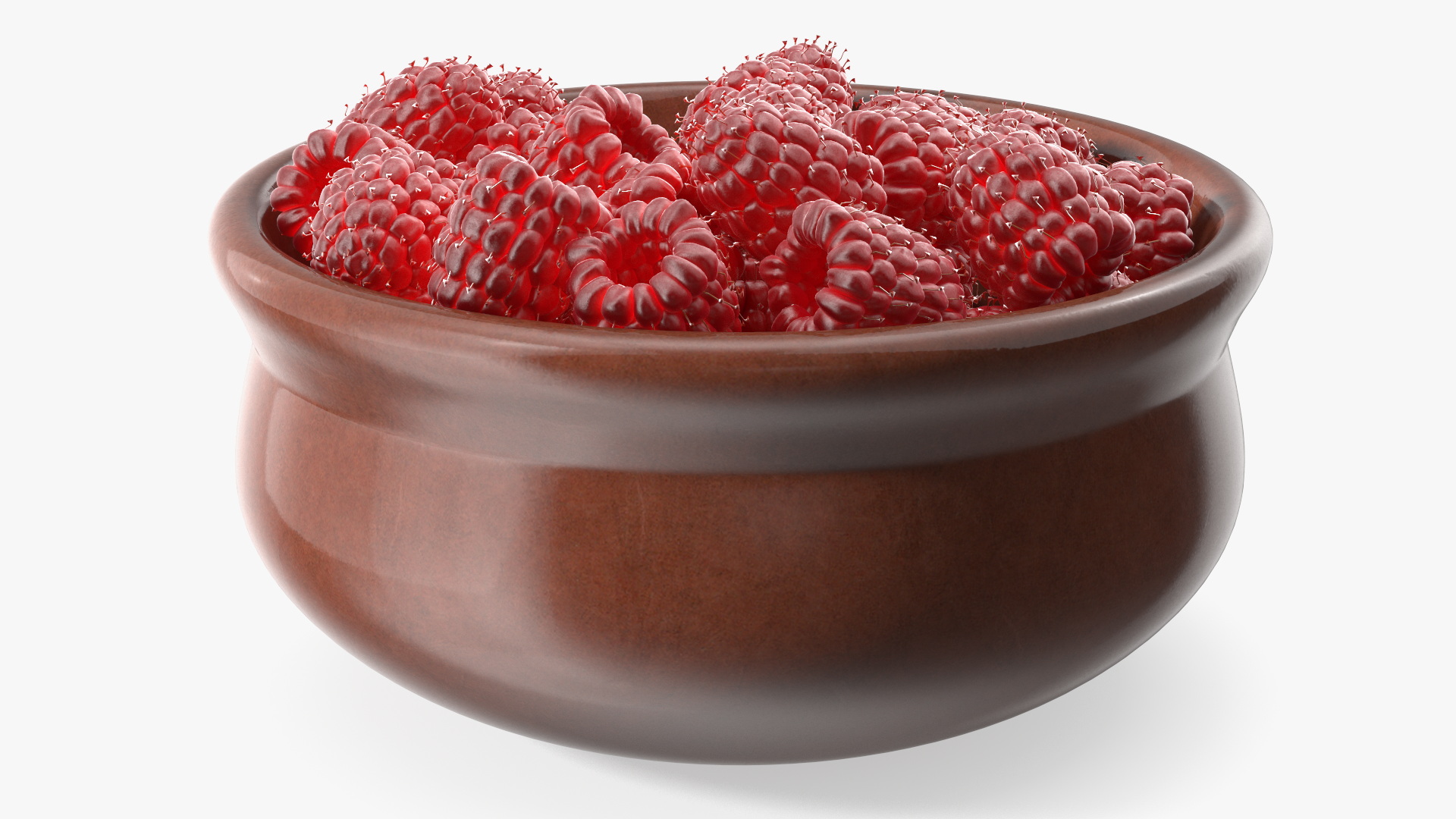 Raspberries in Bowl 3D model