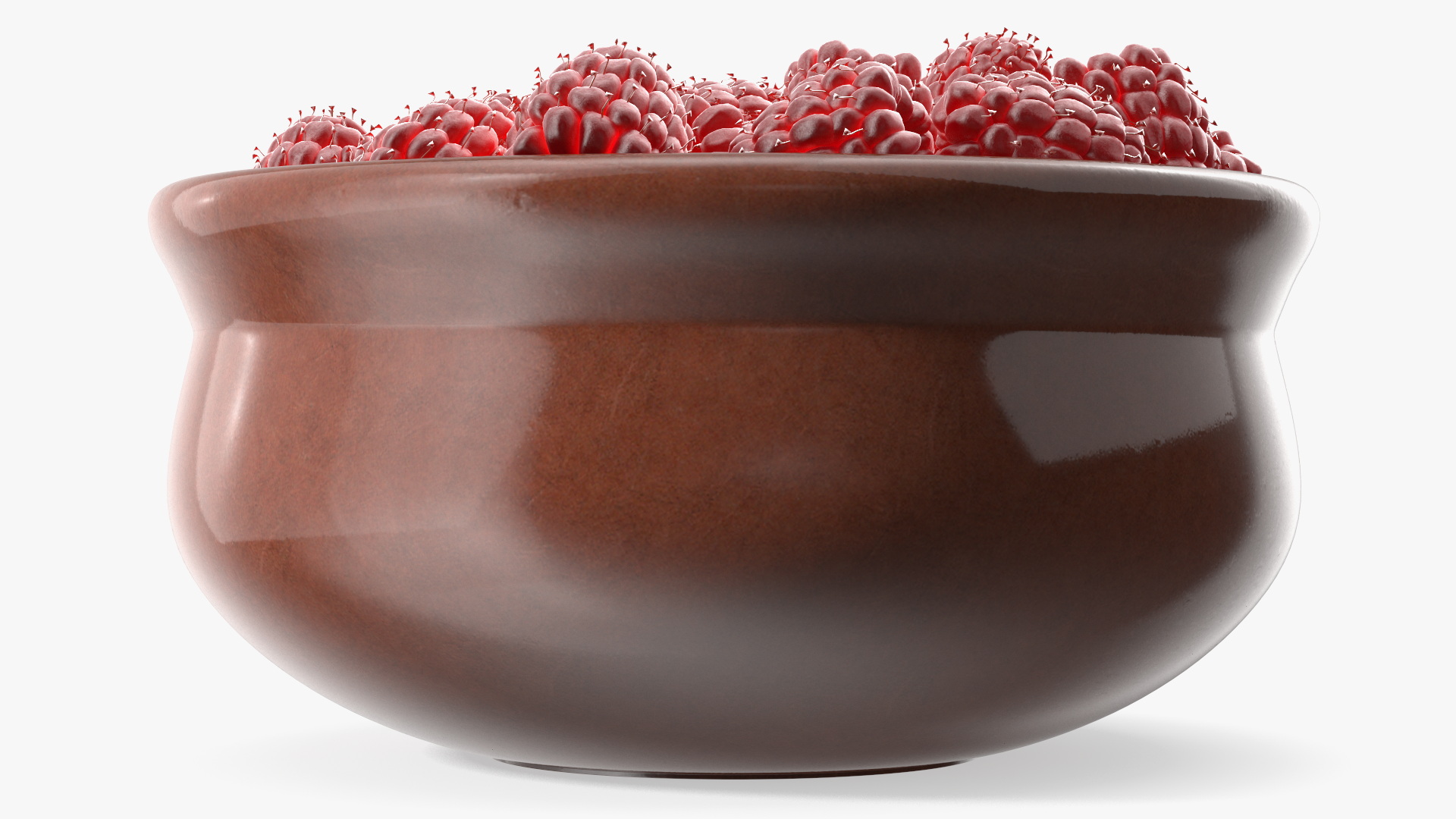 Raspberries in Bowl 3D model