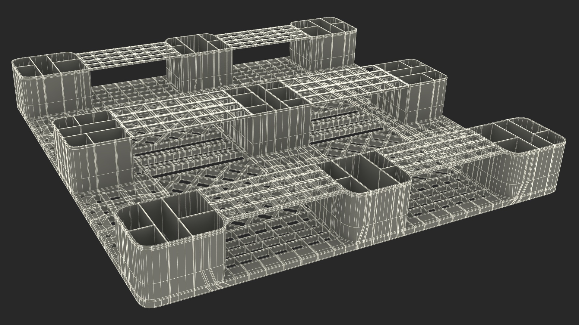 Yale Electric Forklift with Pallet and Boxes 3D model