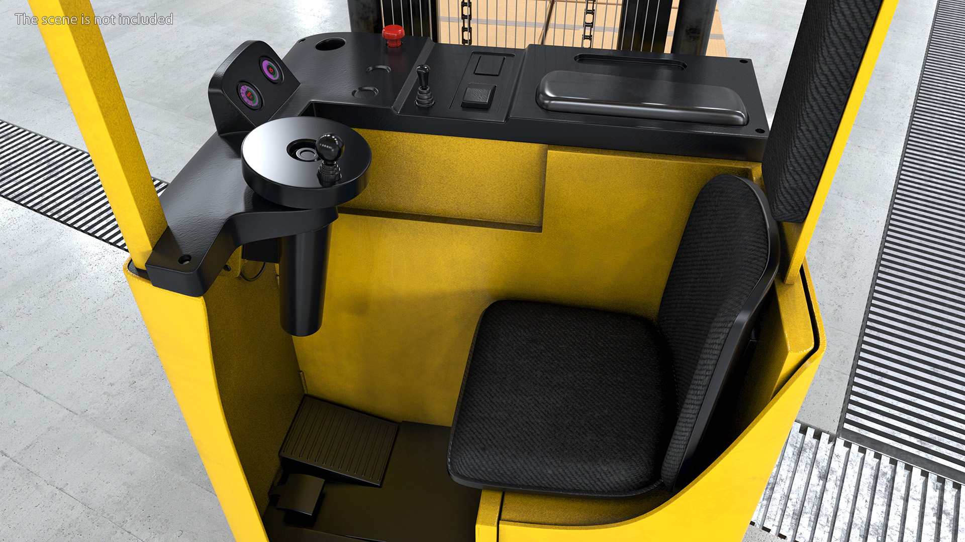 Yale Electric Forklift with Pallet and Boxes 3D model
