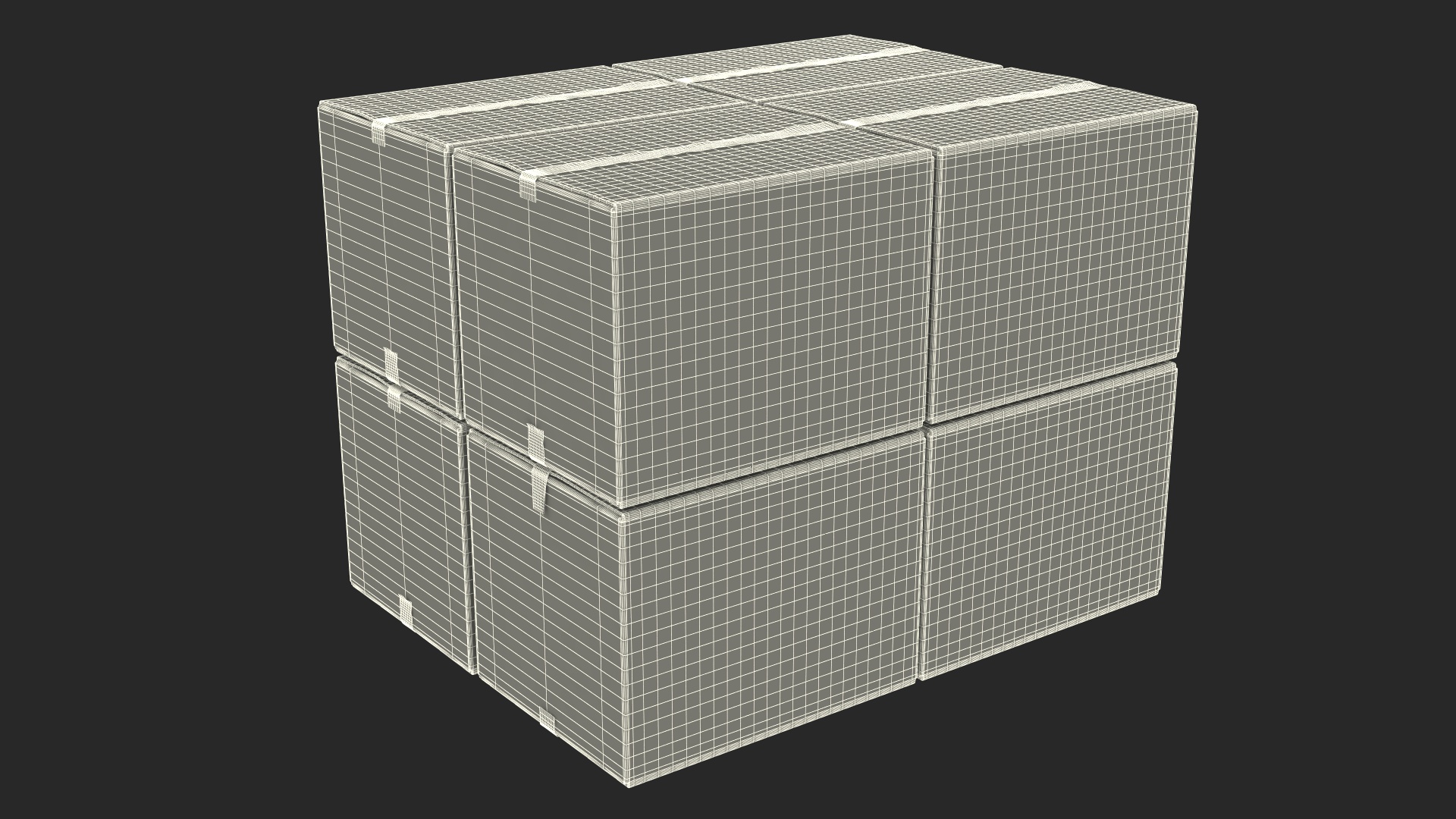 Yale Electric Forklift with Pallet and Boxes 3D model
