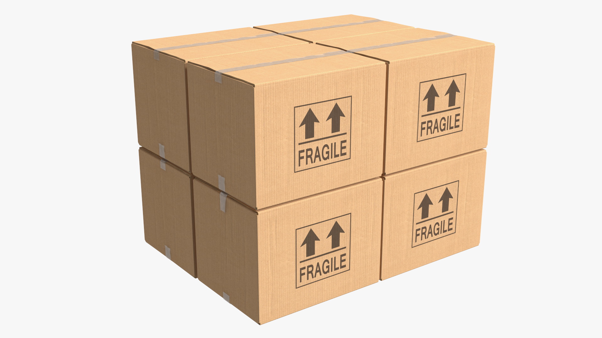 Yale Electric Forklift with Pallet and Boxes 3D model