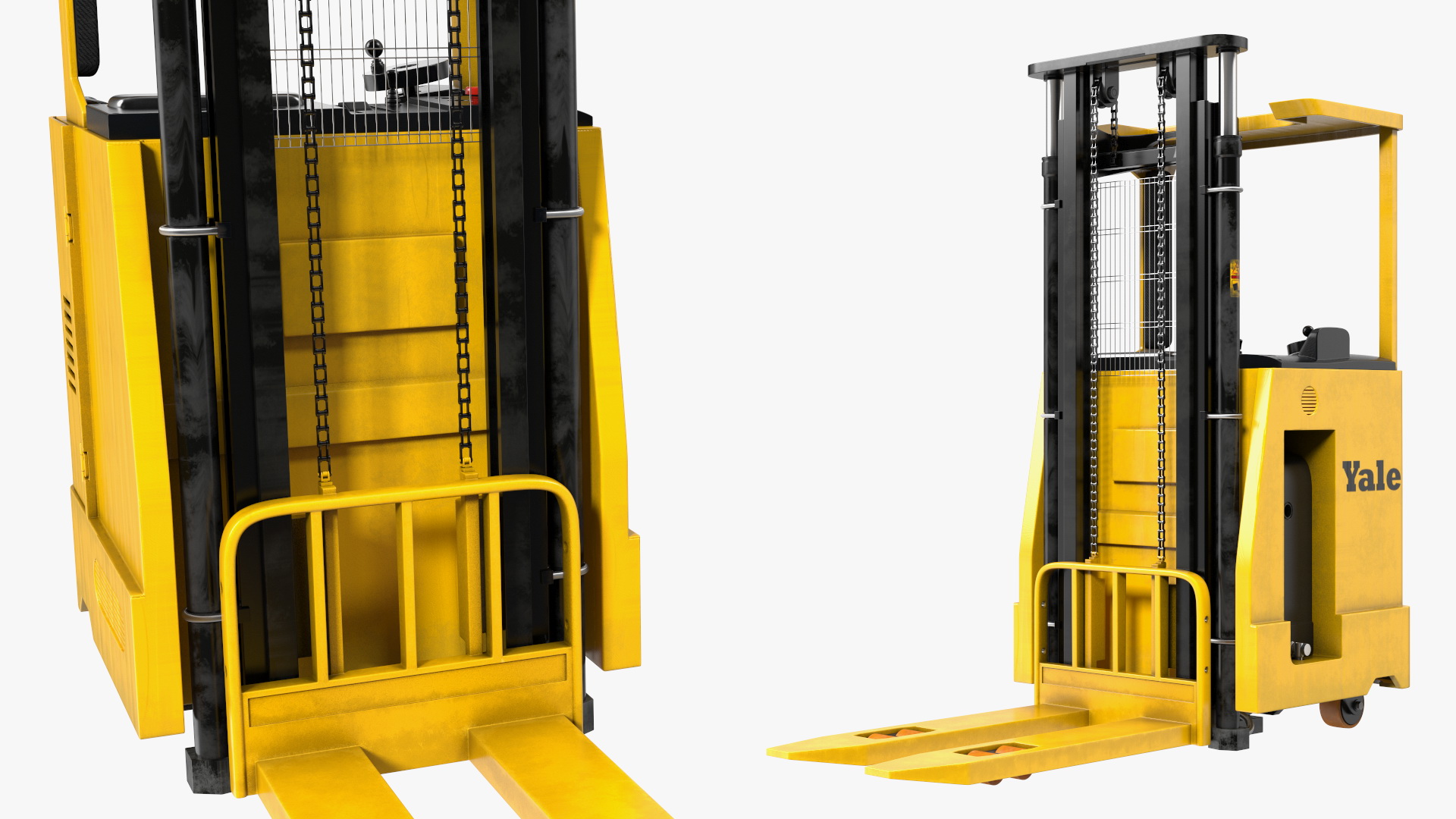 Yale Electric Forklift with Pallet and Boxes 3D model