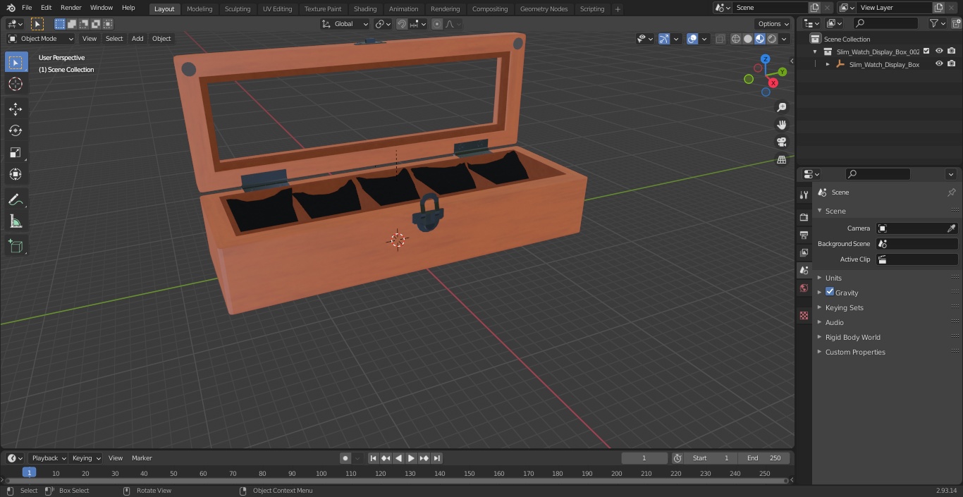 Slim Watch Display Box 3D