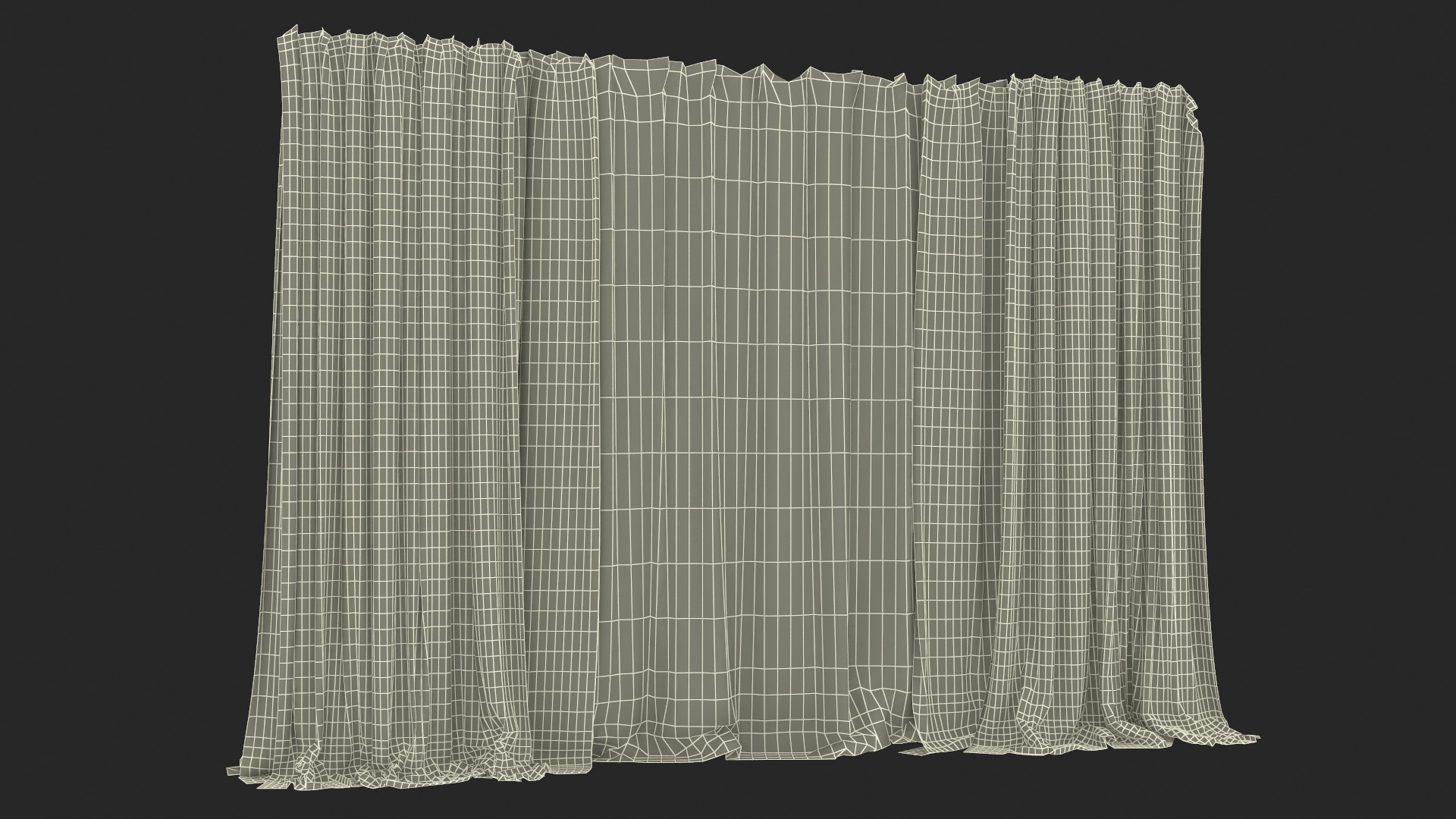Elegant Curtains Green 3D