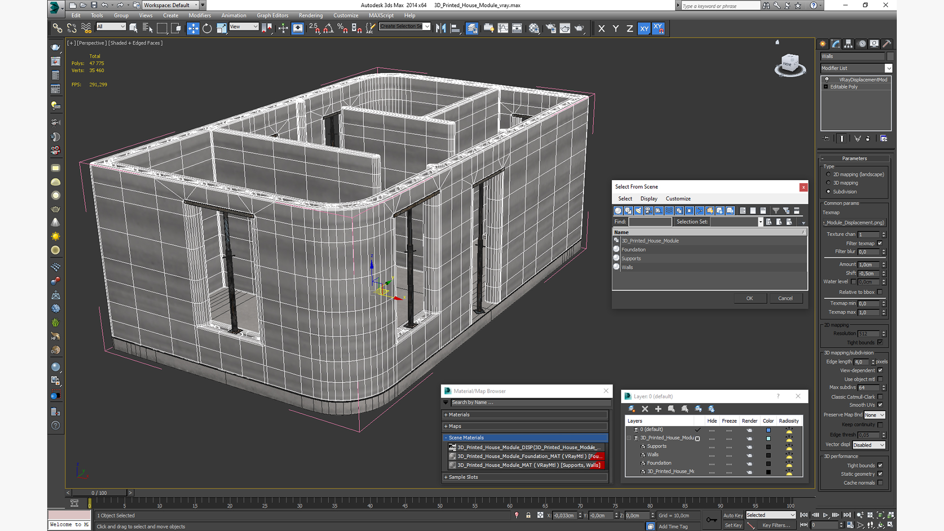 3D 3D Printed House Module model