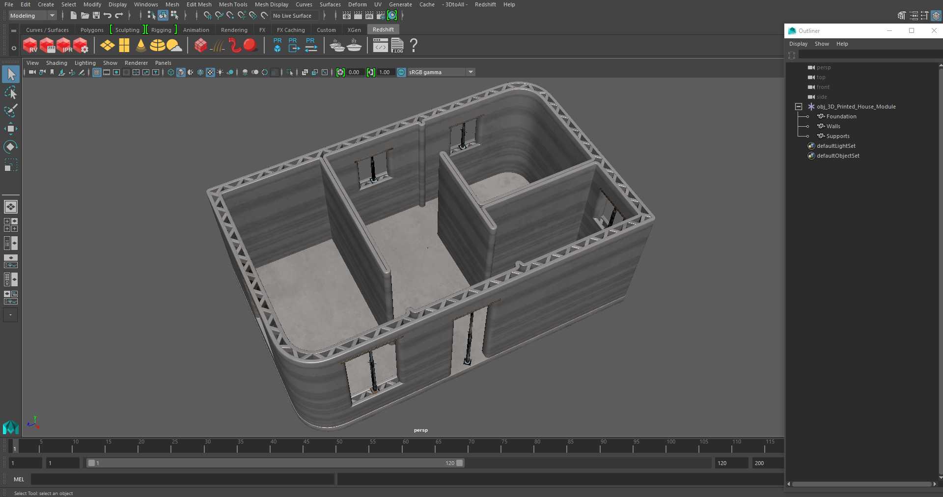 3D 3D Printed House Module model