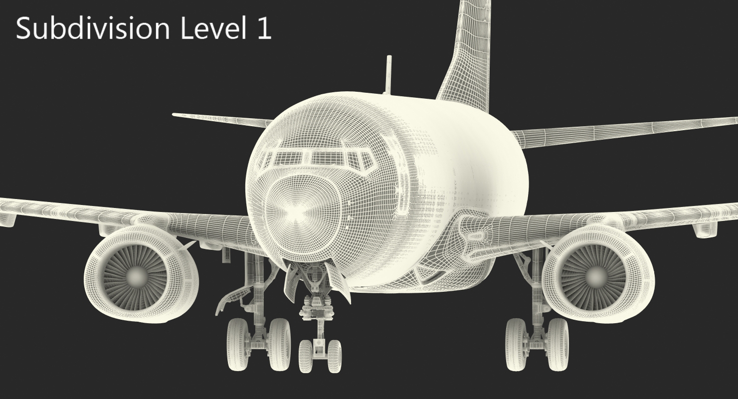 Boeing 737 700 American Airlines Rigged 3D model