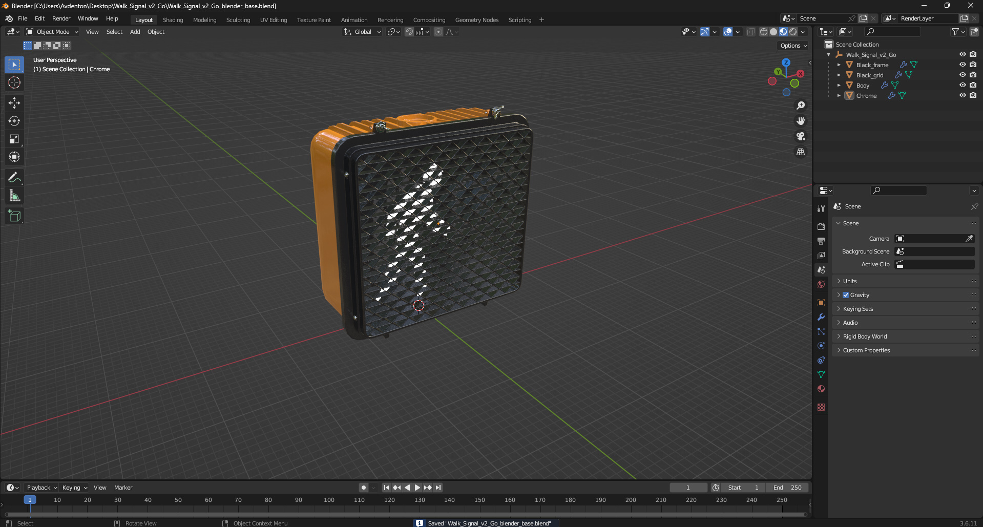 Walk Signal v2 Go 3D