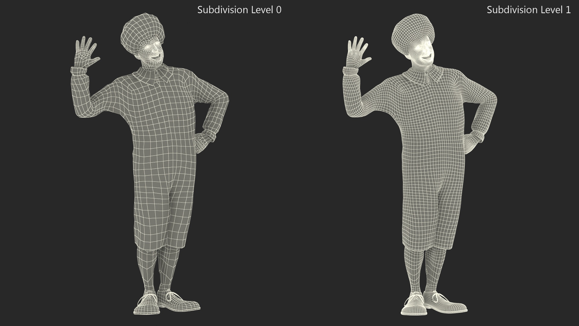 Ronald McDonald Waving Pose 3D