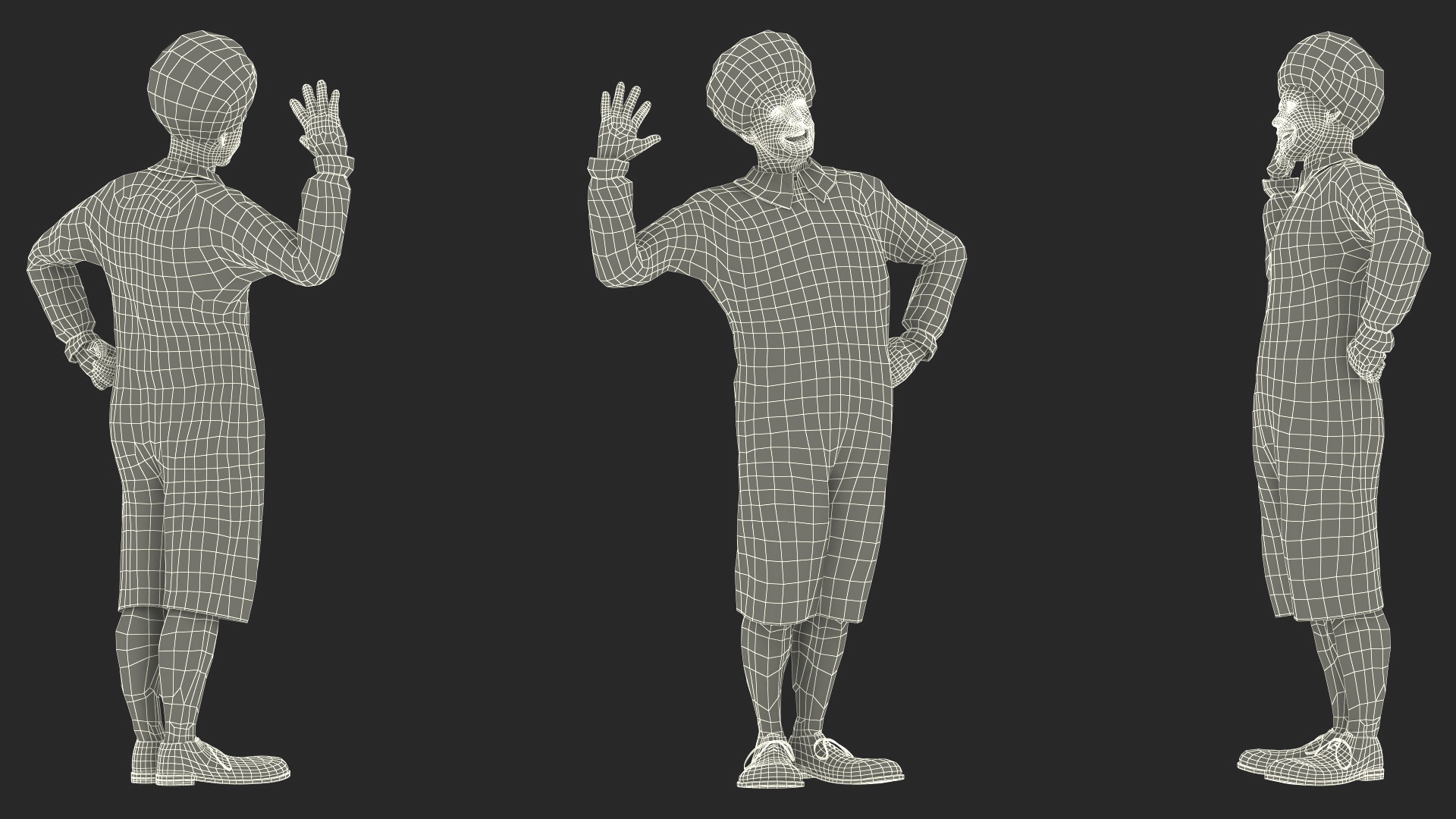 Ronald McDonald Waving Pose 3D
