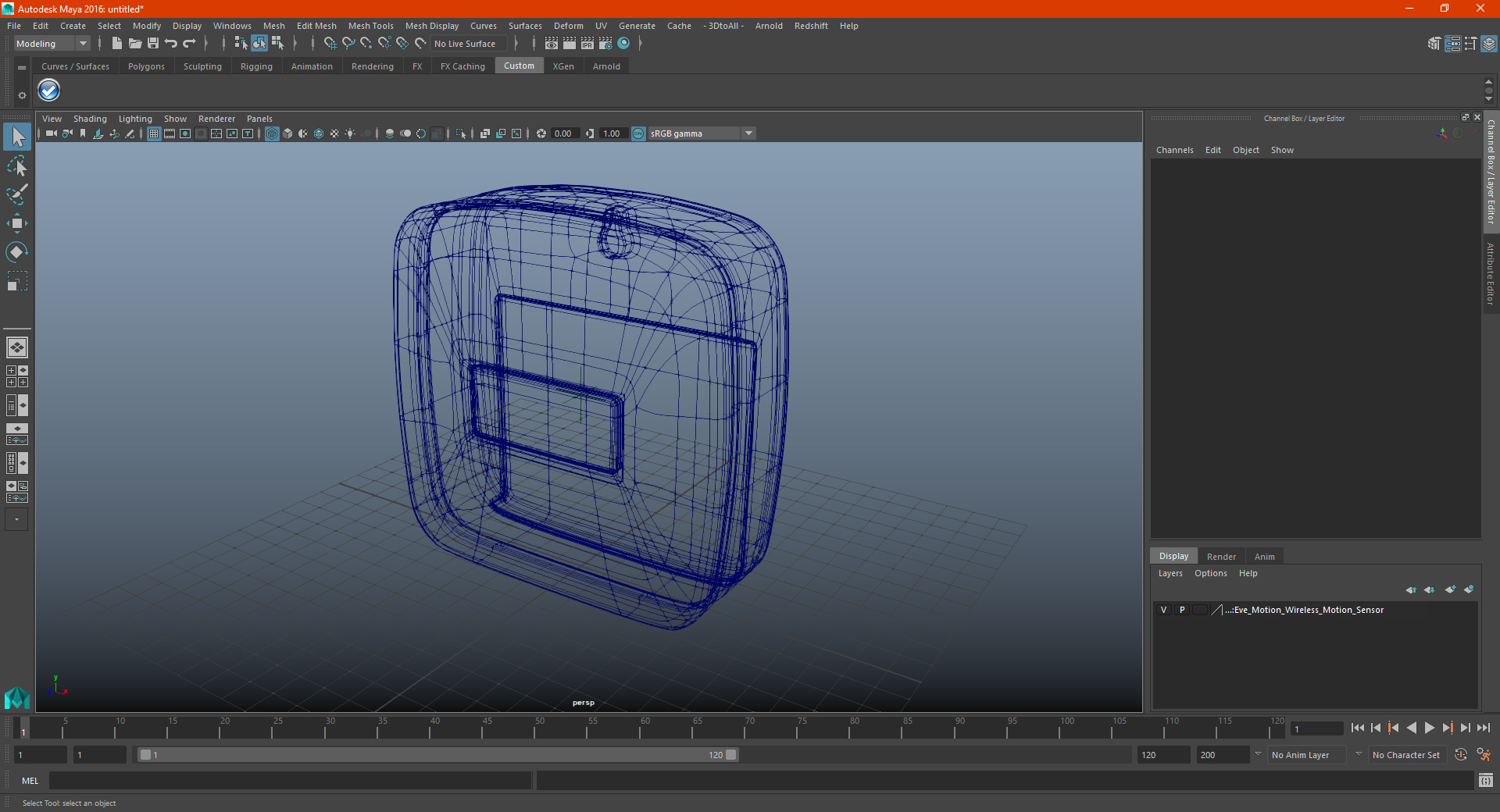 3D Eve Motion Wireless Motion Sensor model