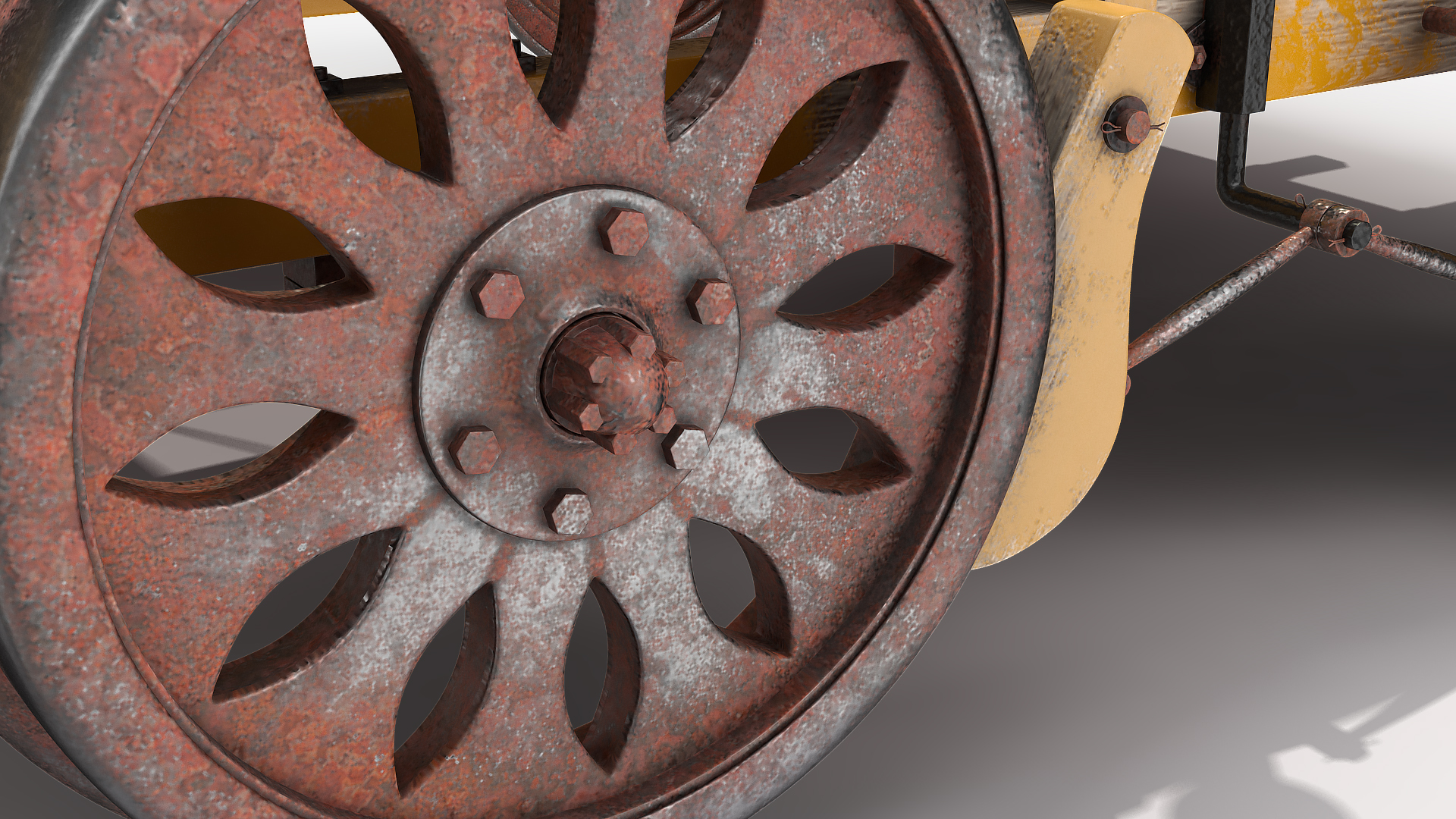 3D model Kalamazoo Vintage Railway Handcar Rigged