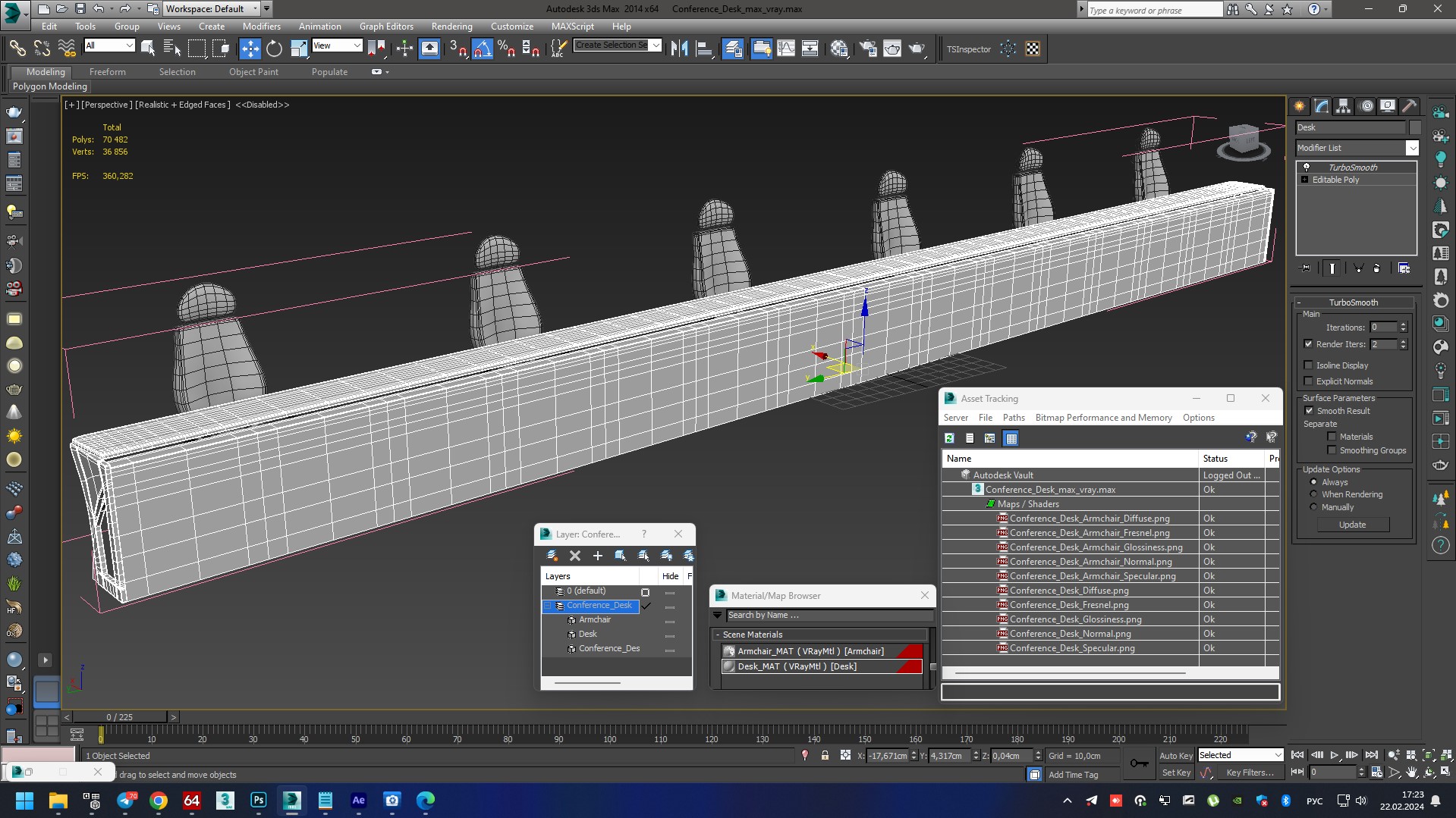 3D model Conference Desk