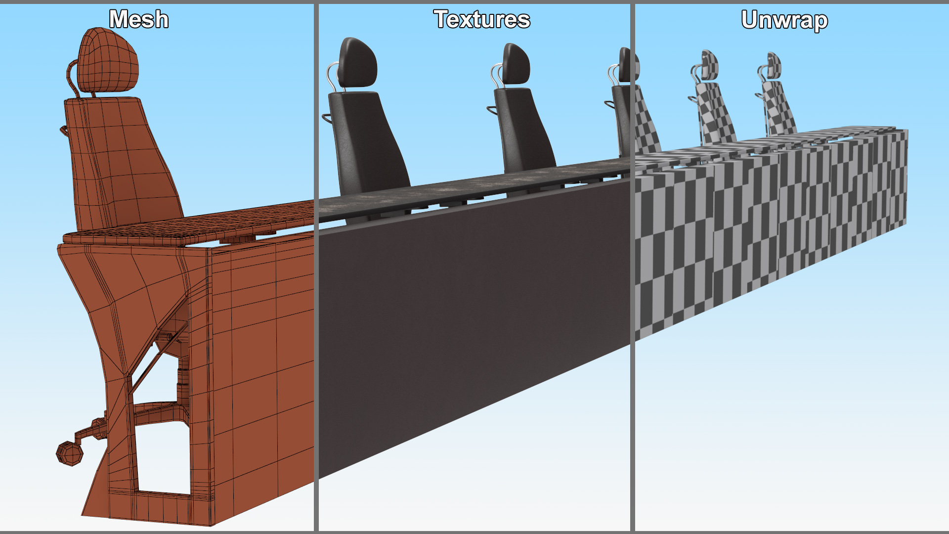 3D model Conference Desk