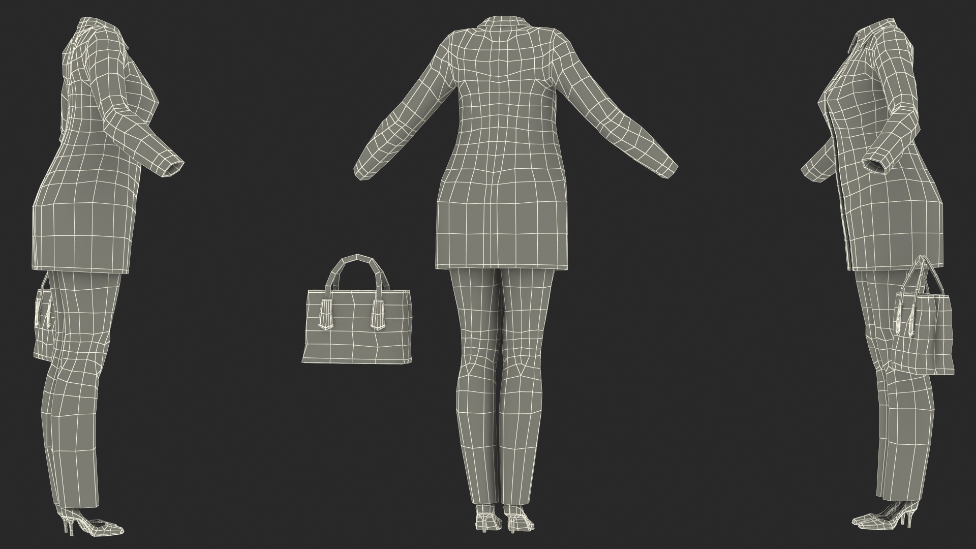 3D Casual Clothes Set for Women model