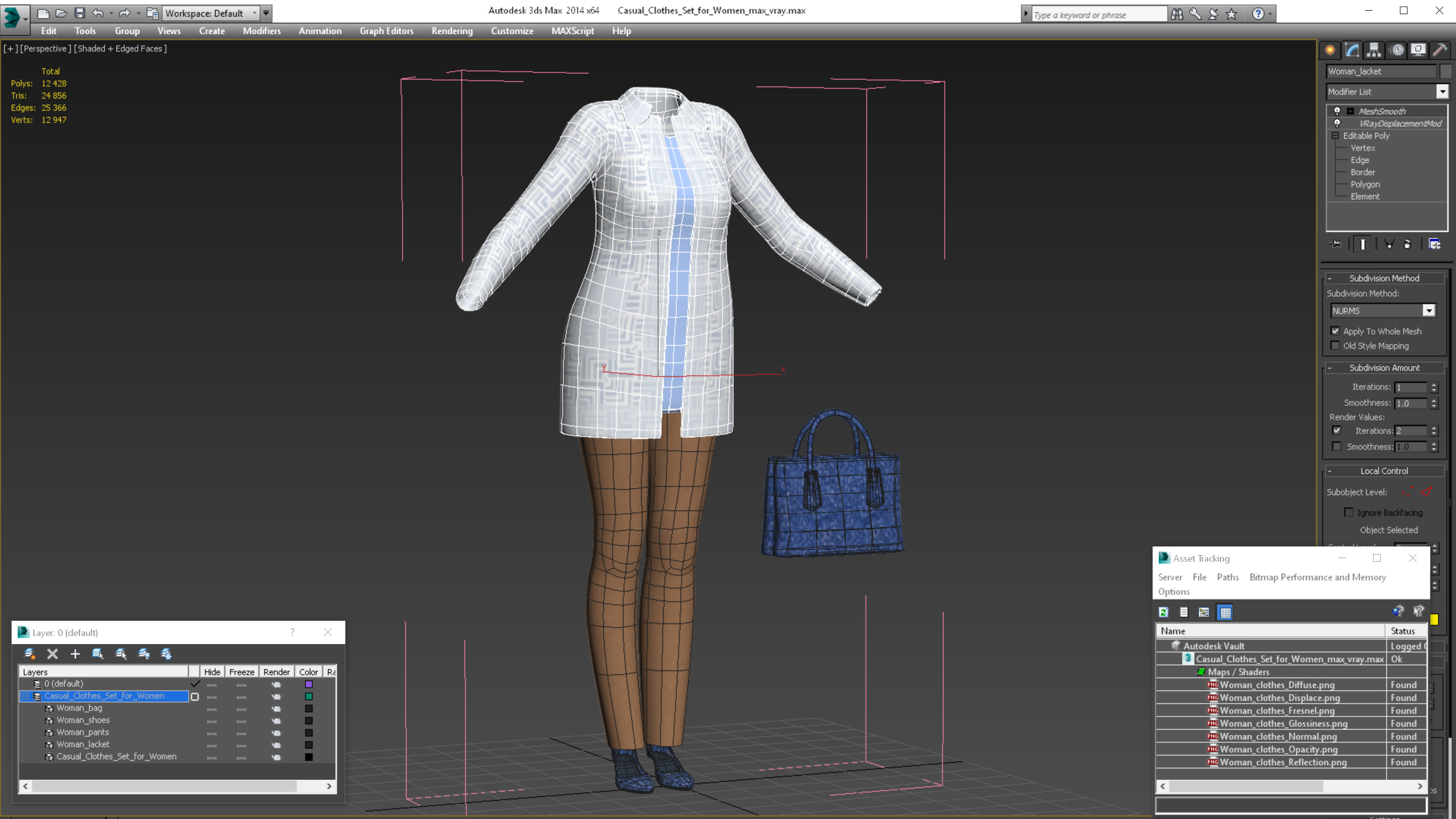 3D Casual Clothes Set for Women model